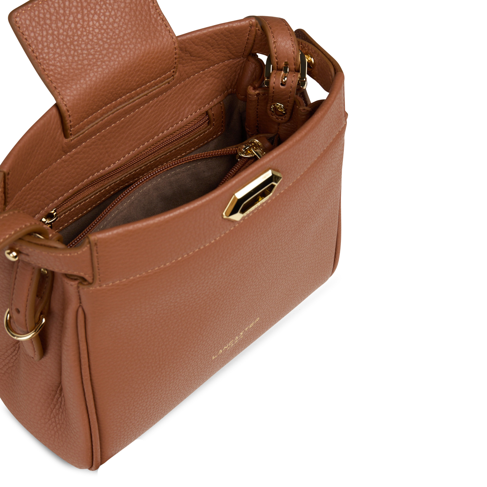 Dori leather shoulder bag LANCASTER PARIS Brown