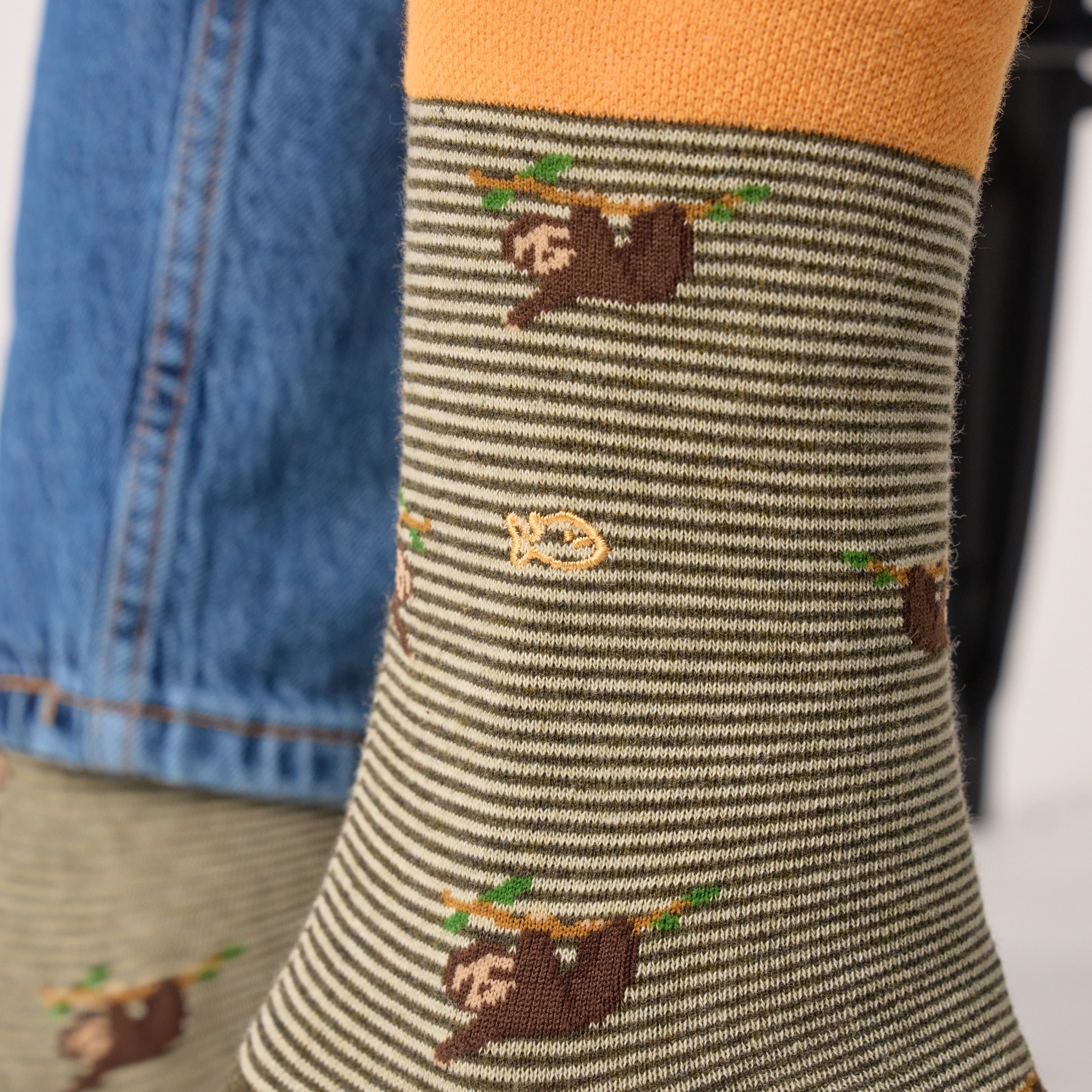 Combed Cotton Animal Socks BILLYBELT Brown