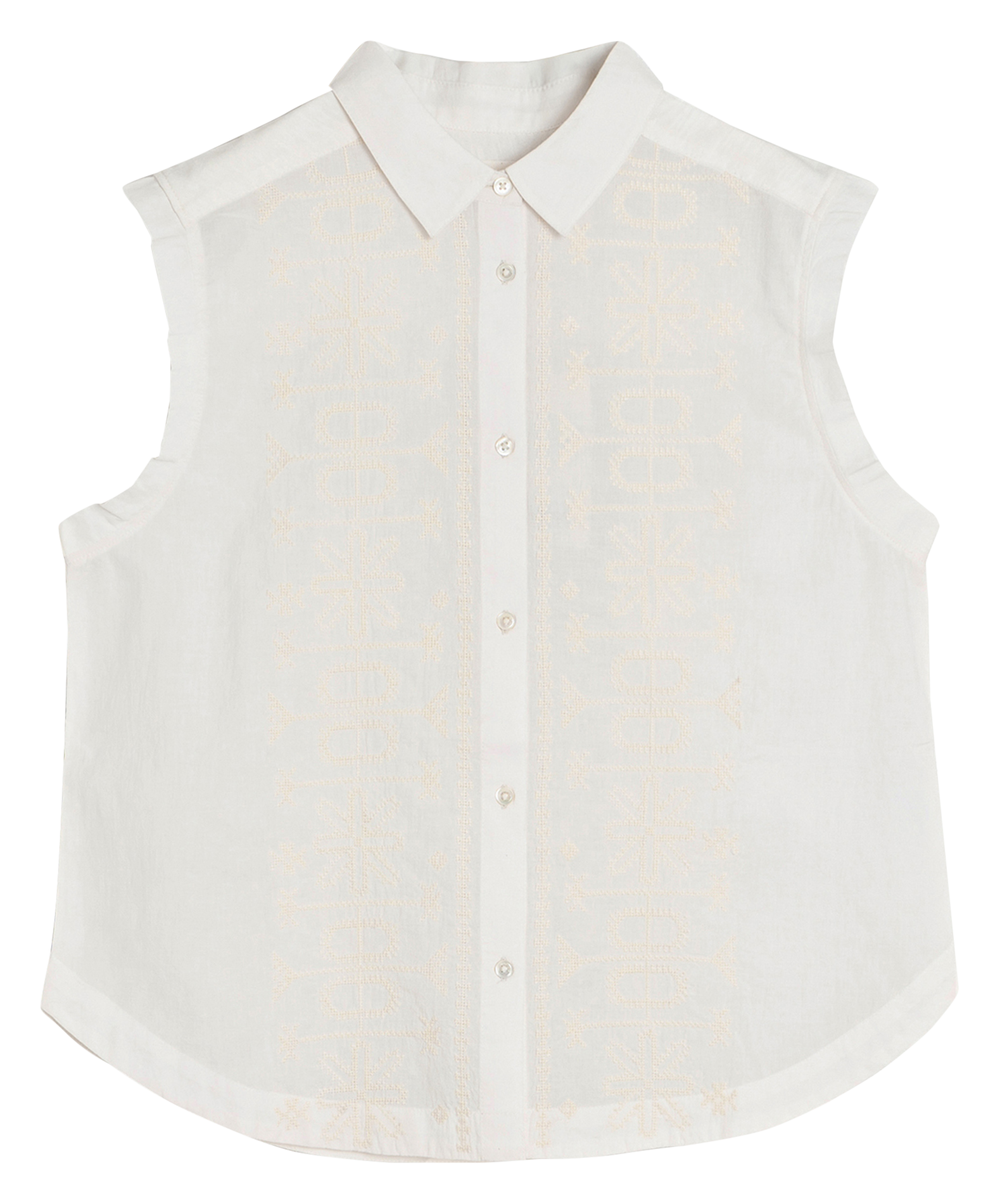 Oversized embroidered shirt INDI & COLD Beige