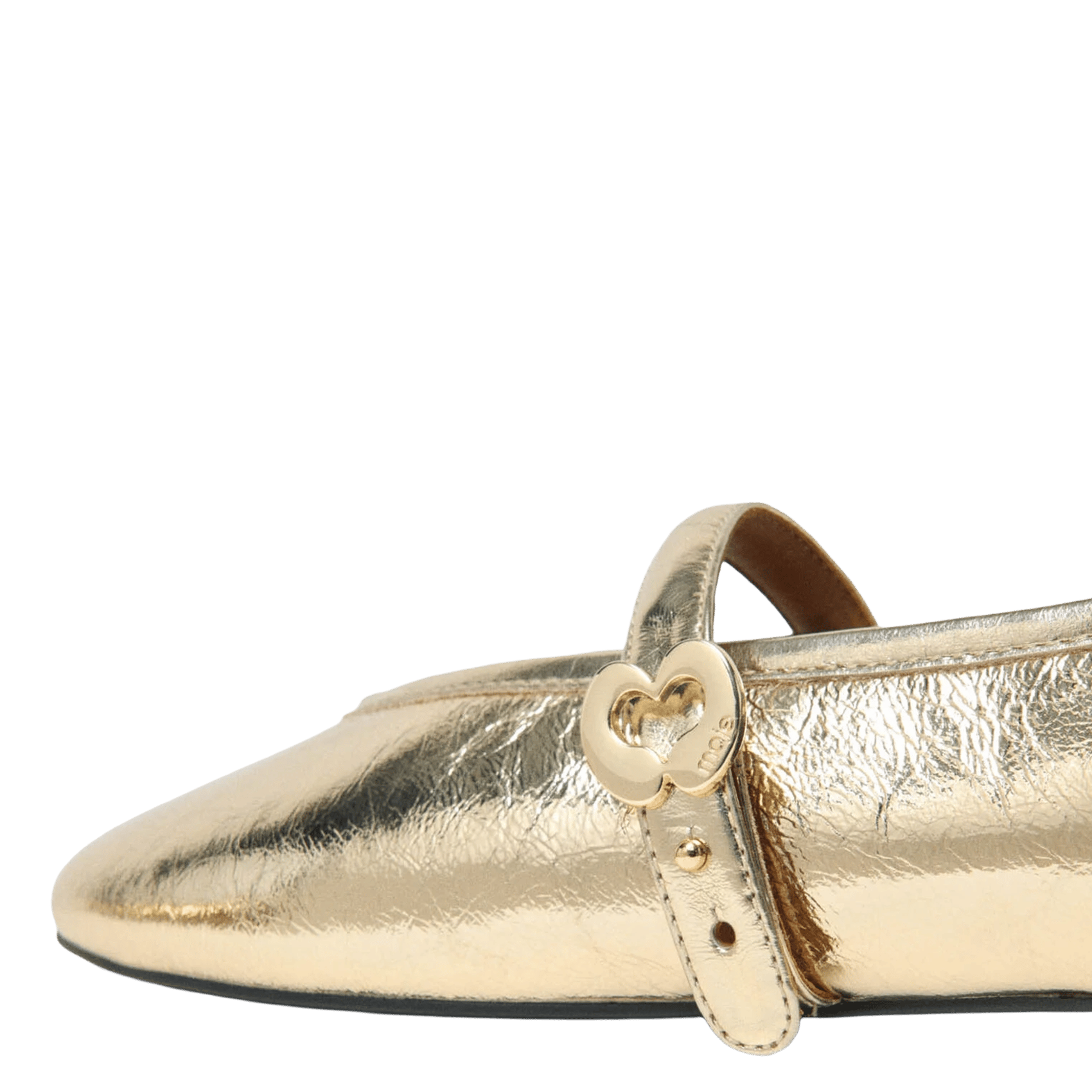 Ballerines en cuir MAJE Doré