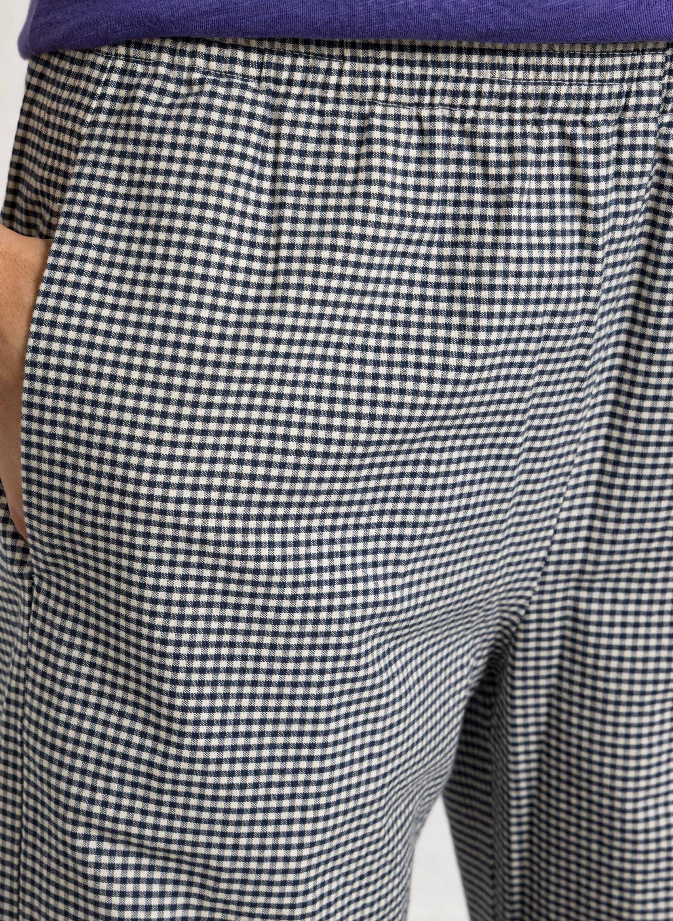 Pantalon large à carreaux de Vichy HARTFORD Multicolore