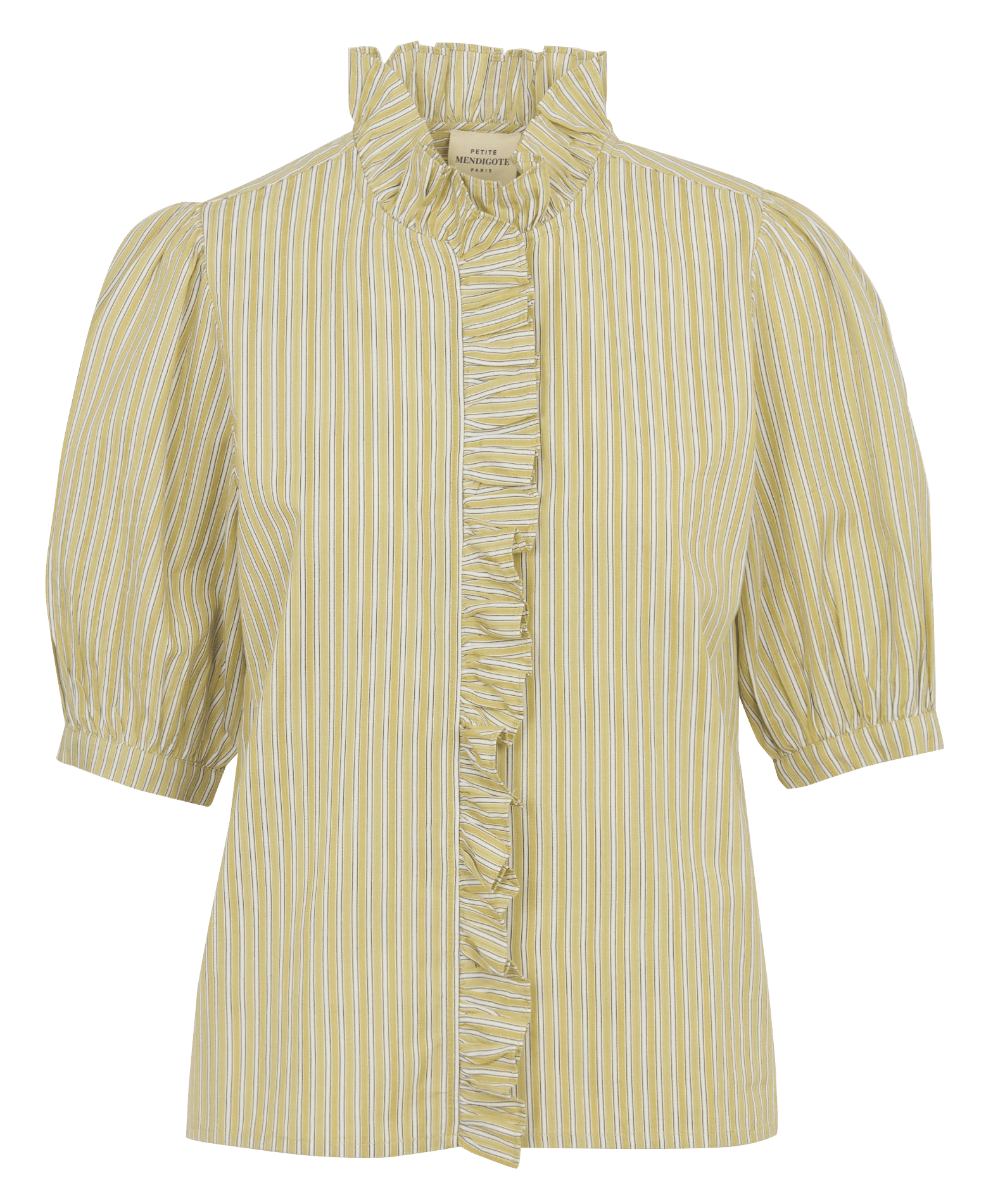 Chemise droite rayée à volants PETITE MENDIGOTE Vert