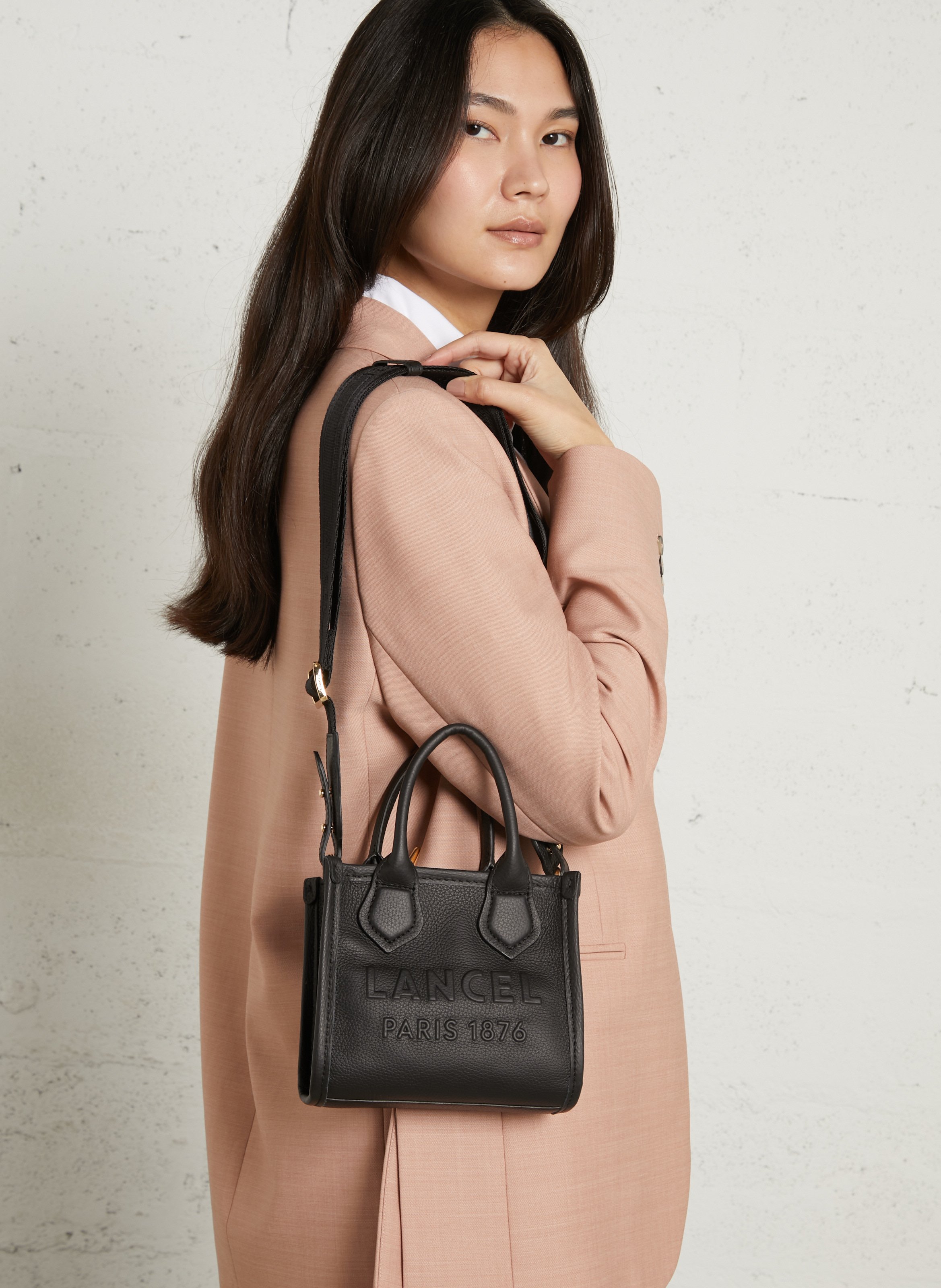 Leren clutch LANCEL Zwart