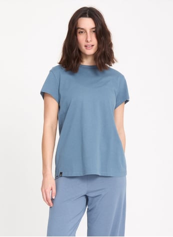 Heymiss Maglietta Donna Girocollo A Maniche Corte - Casual Oversize In Misto Rayon, Colore Blu, Taglia XX-Large