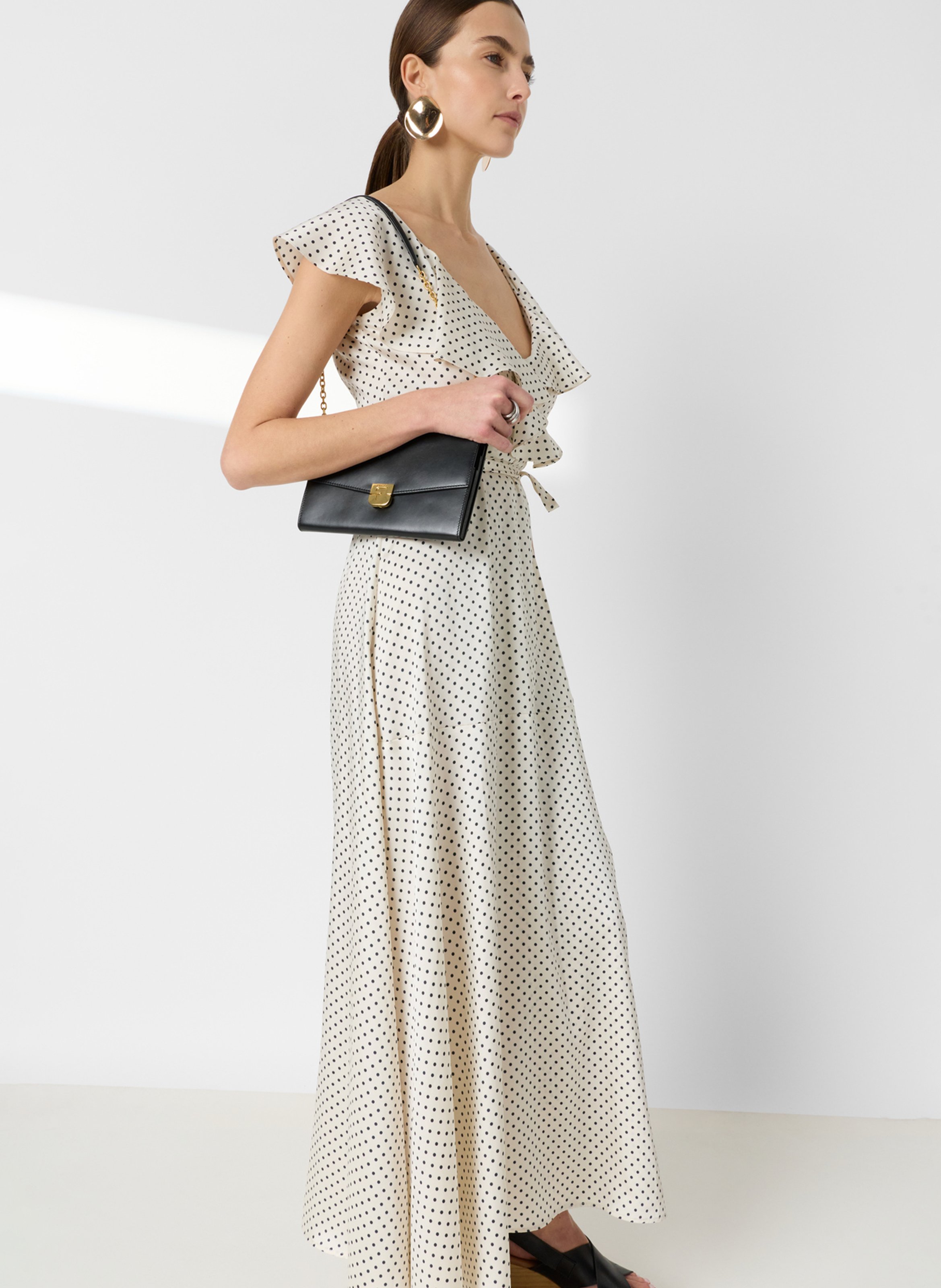 Robe longue imprimée GERARD DAREL Beige