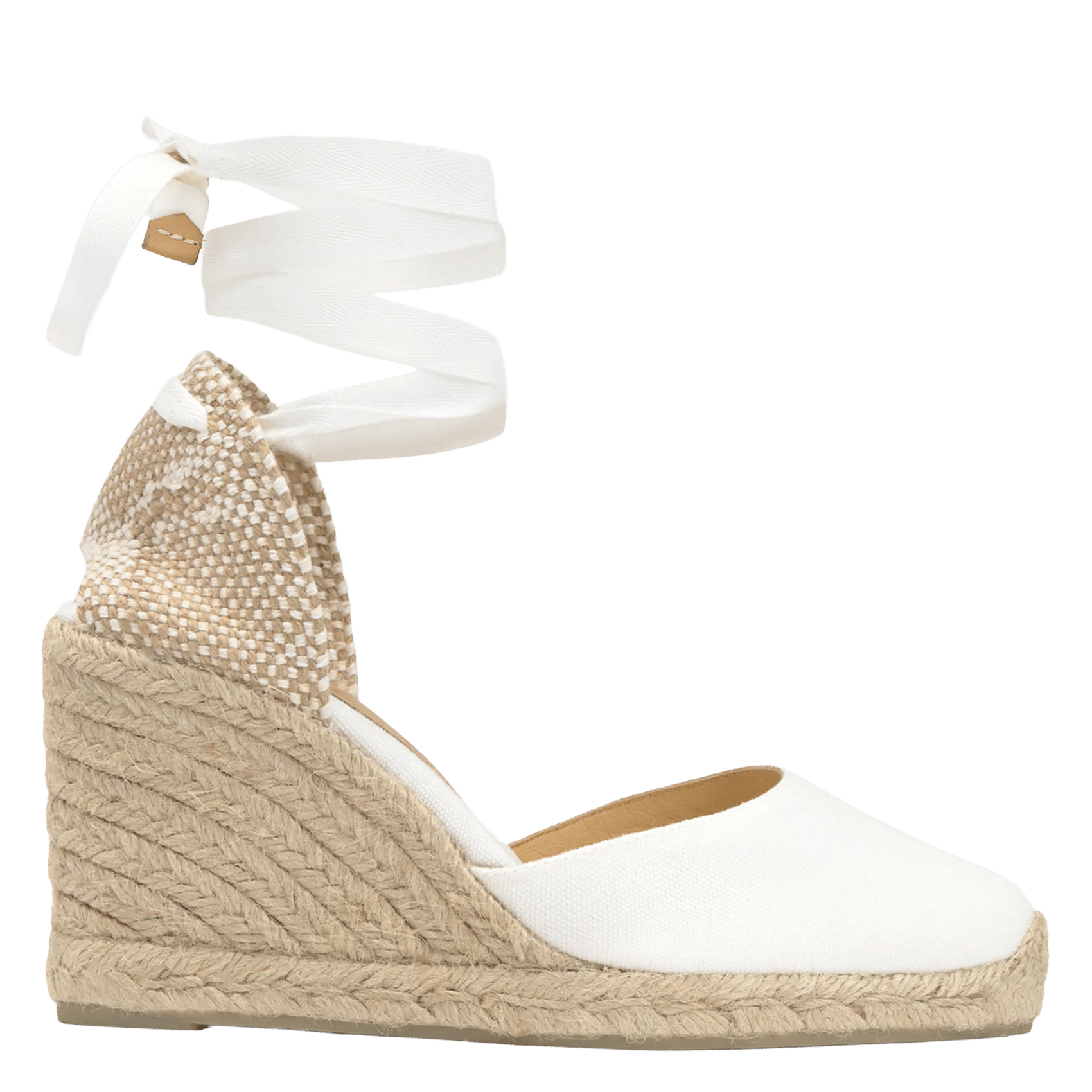 Espadrilles à lanières en coton CASTANER Blanc