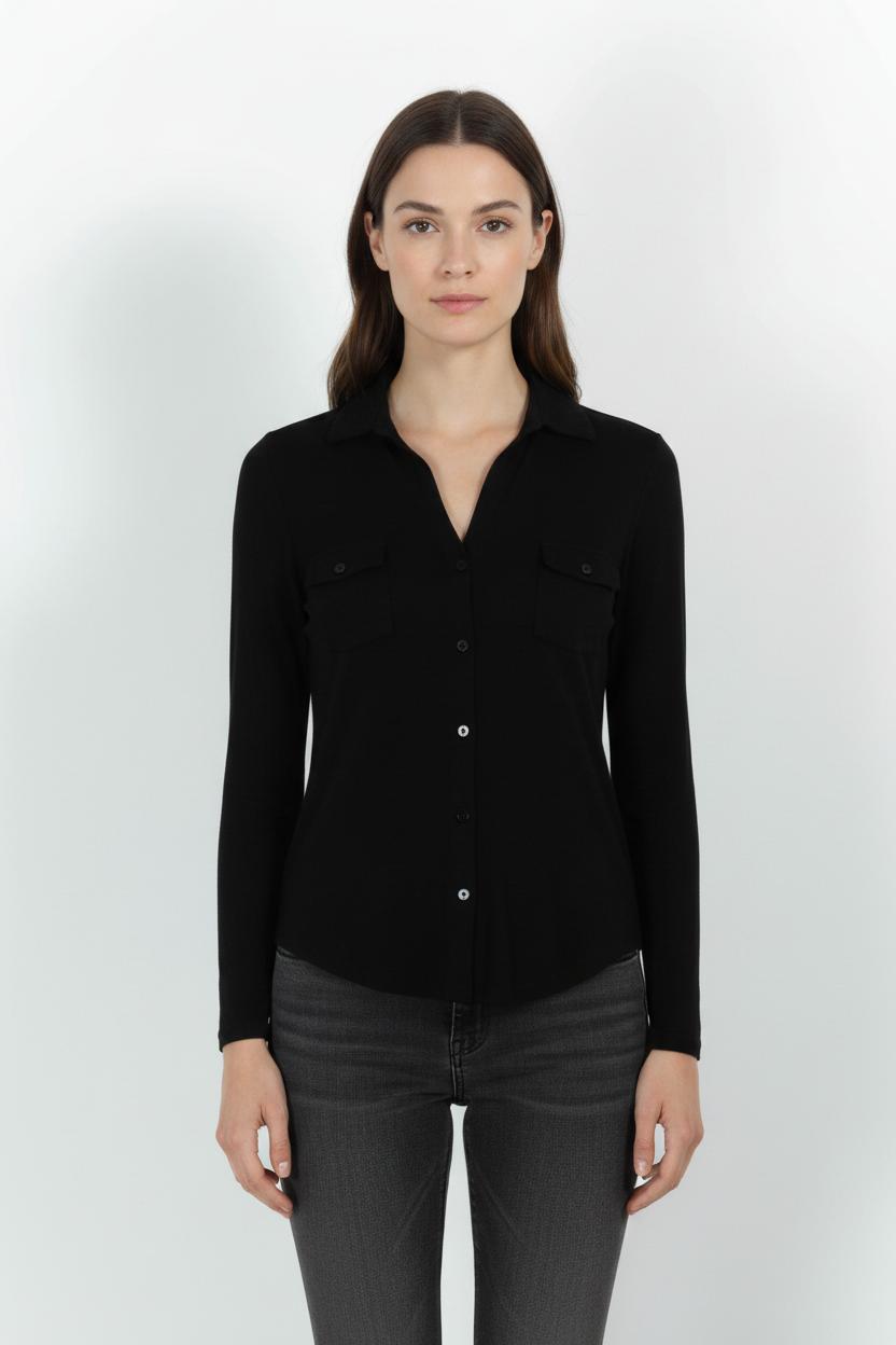 Shirt MAJESTIC FILATURES - SECONDE MAIN Black