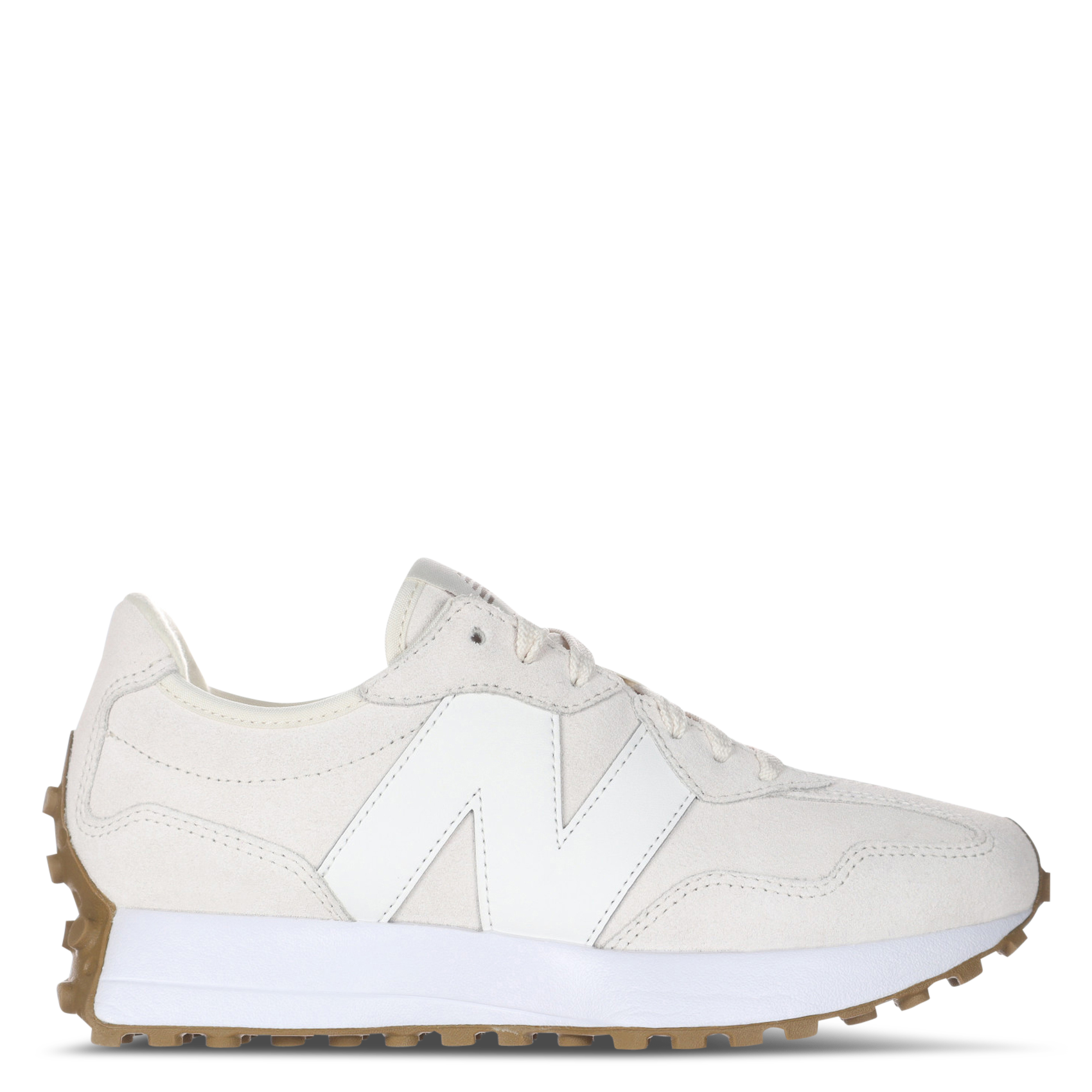 Low-top mixed leather sneakers NEW BALANCE White