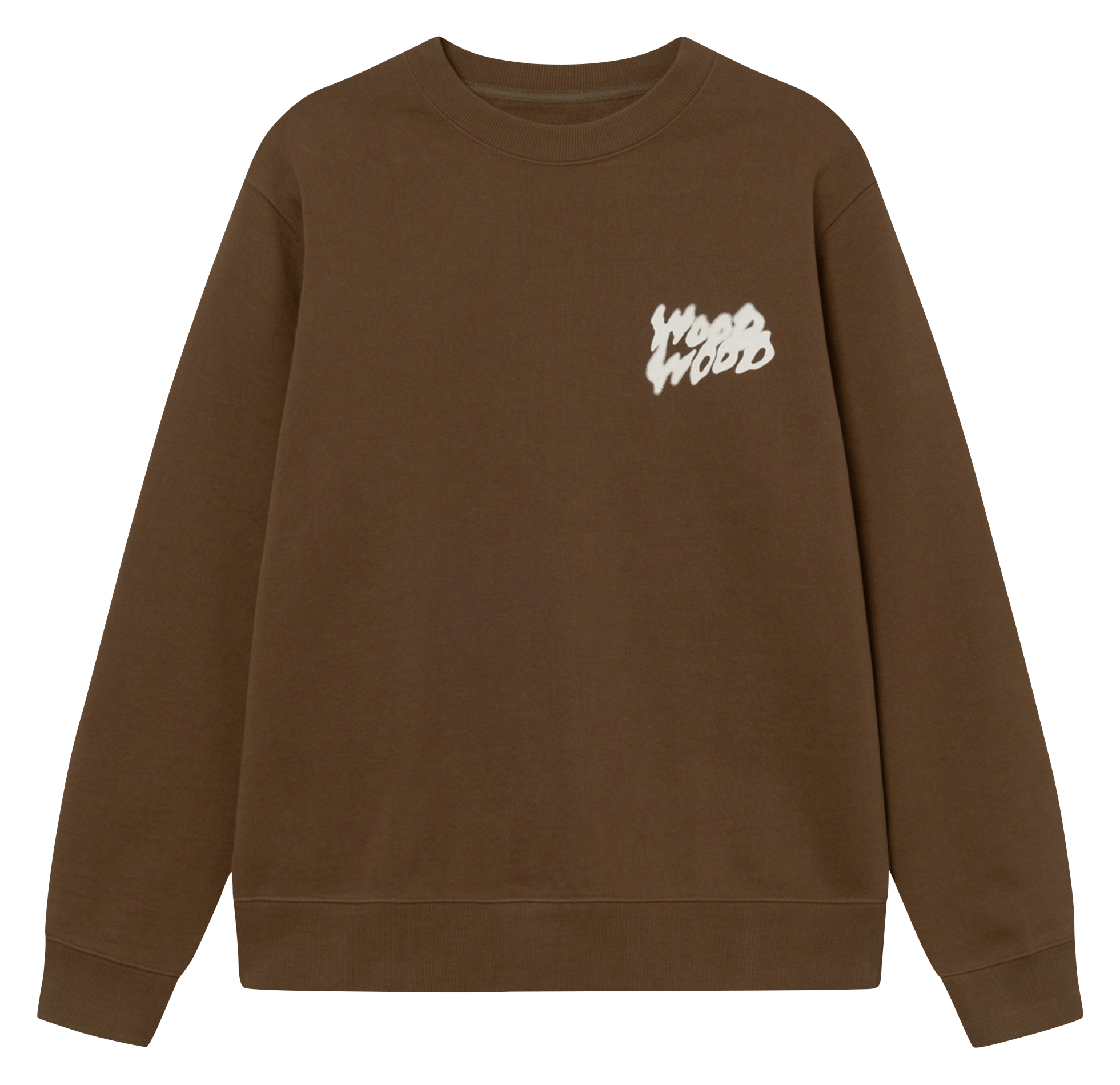 Baumwoll-Sweatshirt mit Rundhalsausschnitt WOOD WOOD Braun
