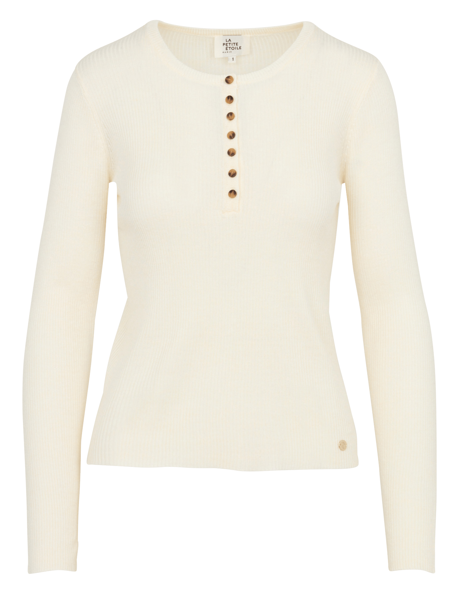 Tee-shirt ajusté boutonné uni LA PETITE ETOILE