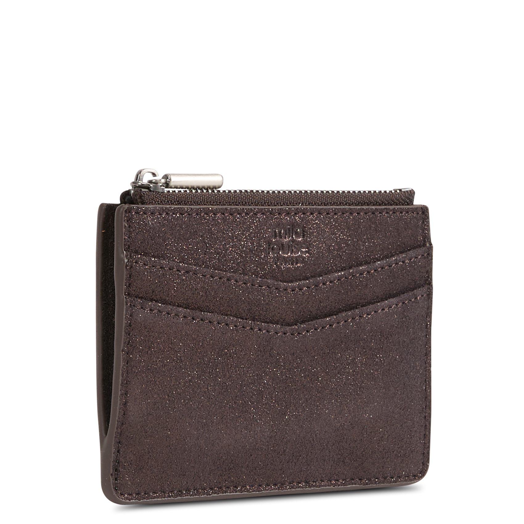 Porte-cartes en cuir | Marron MILA LOUISE Femme