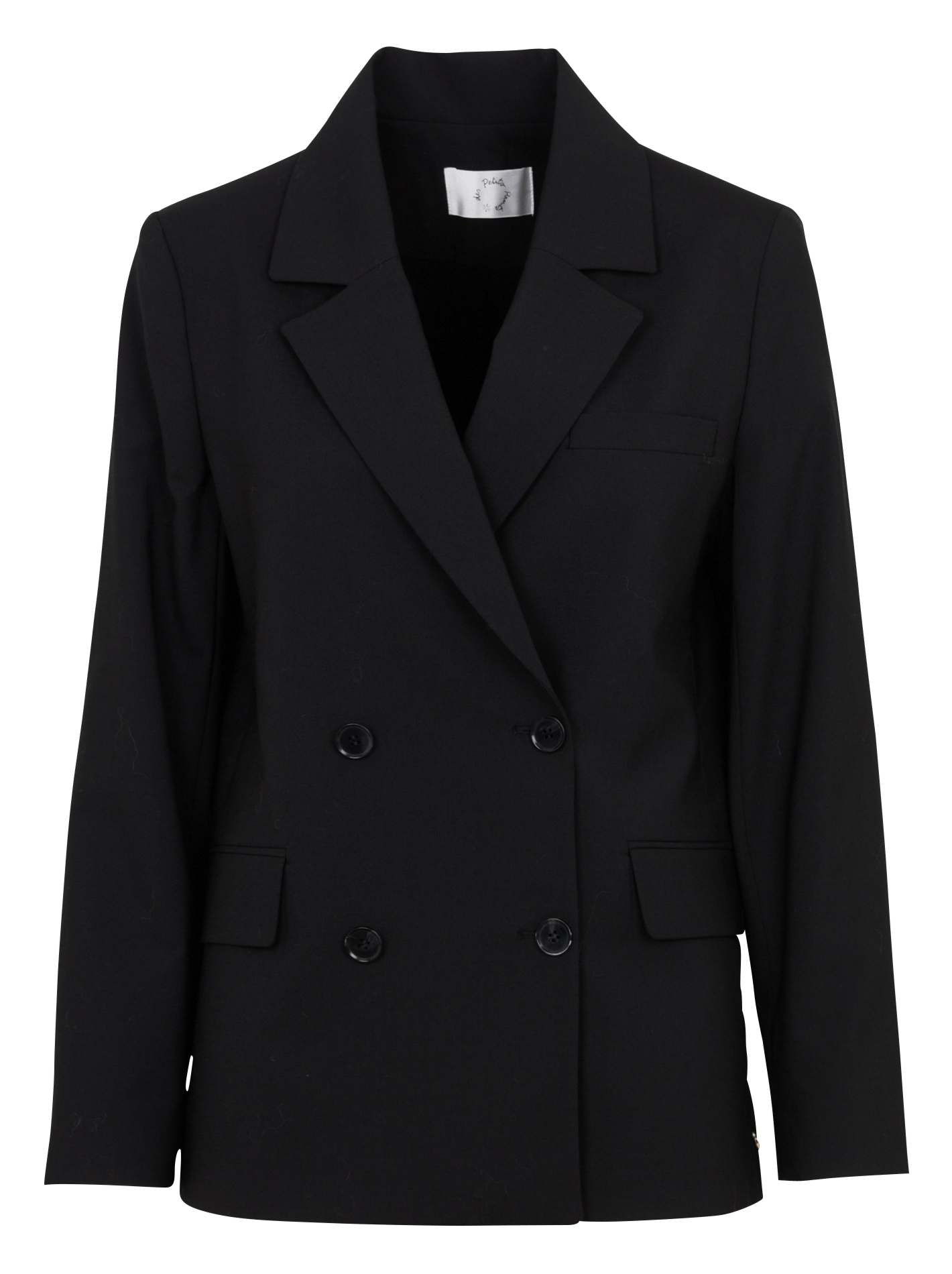 Gerade geschnittener Blazer aus Wollmischung DES PETITS HAUTS Schwarz