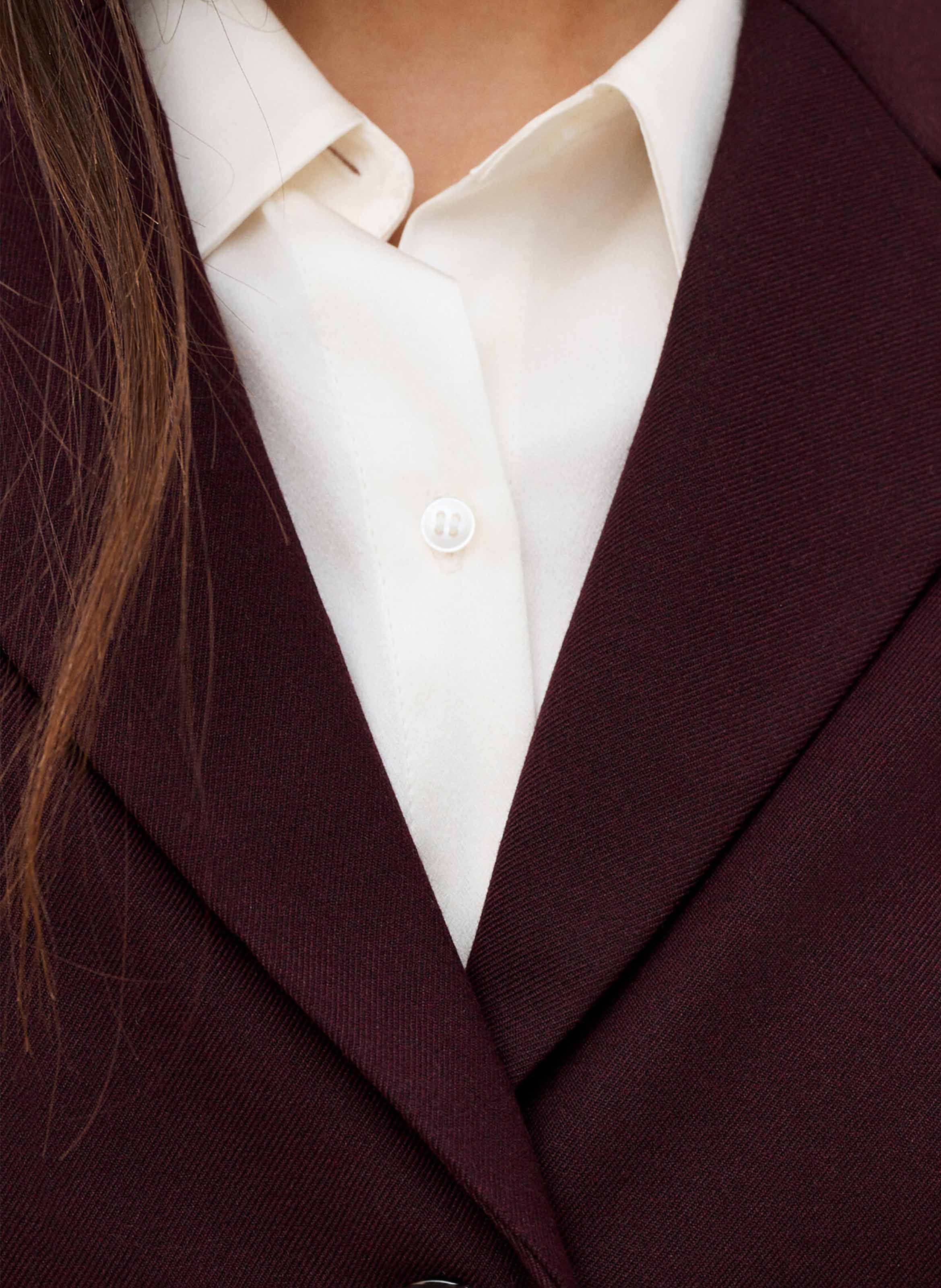 Veste droite col tailleur CAROLL Rouge