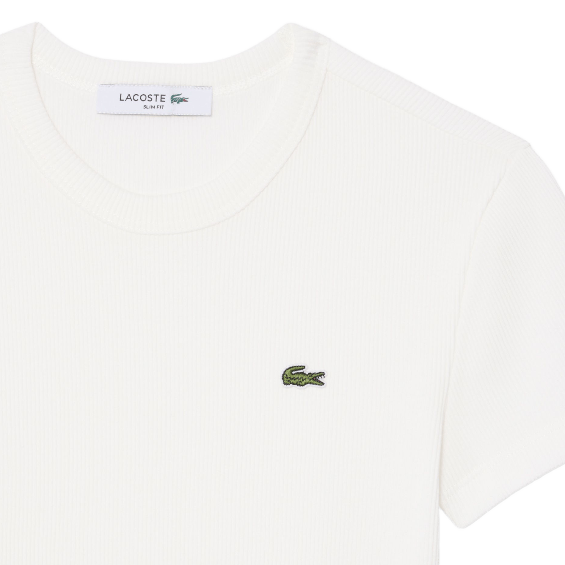 Close-fit round-neck cotton T-shirt LACOSTE Grey