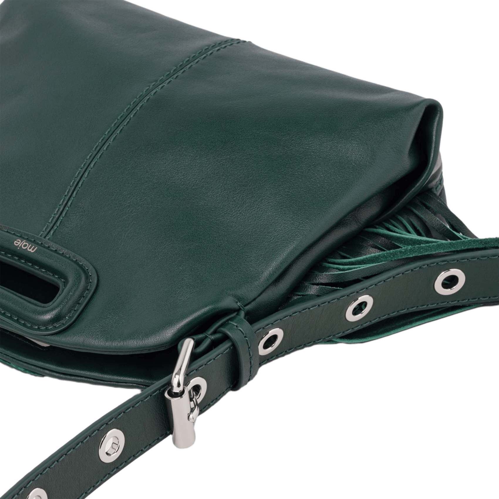 Leather shoulder bag MAJE Green