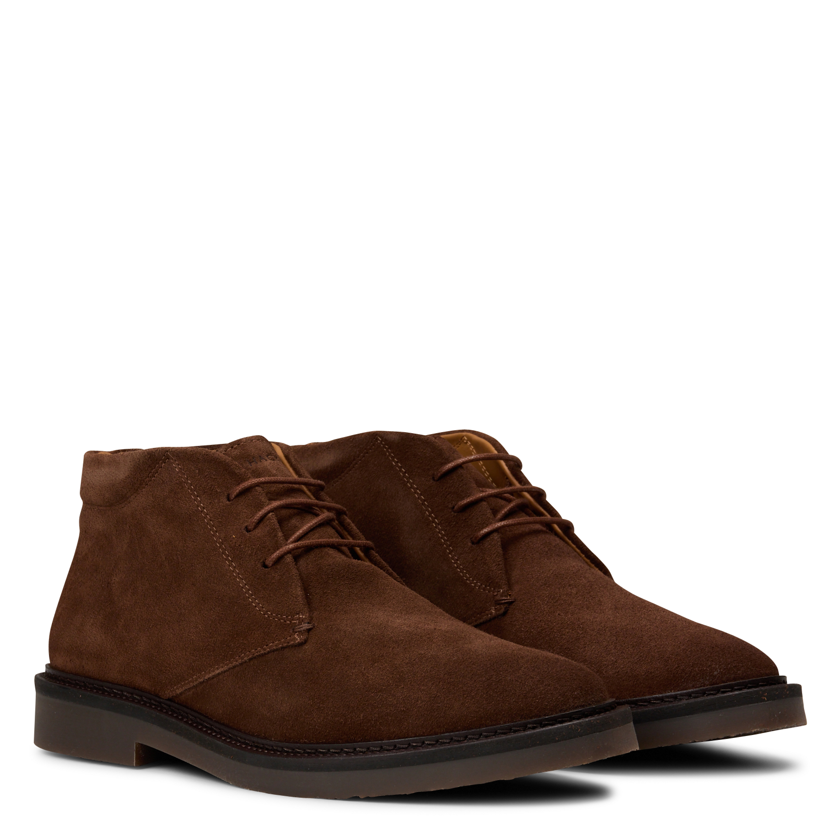 Boots à lacets en cuir velours HACKETT Marron