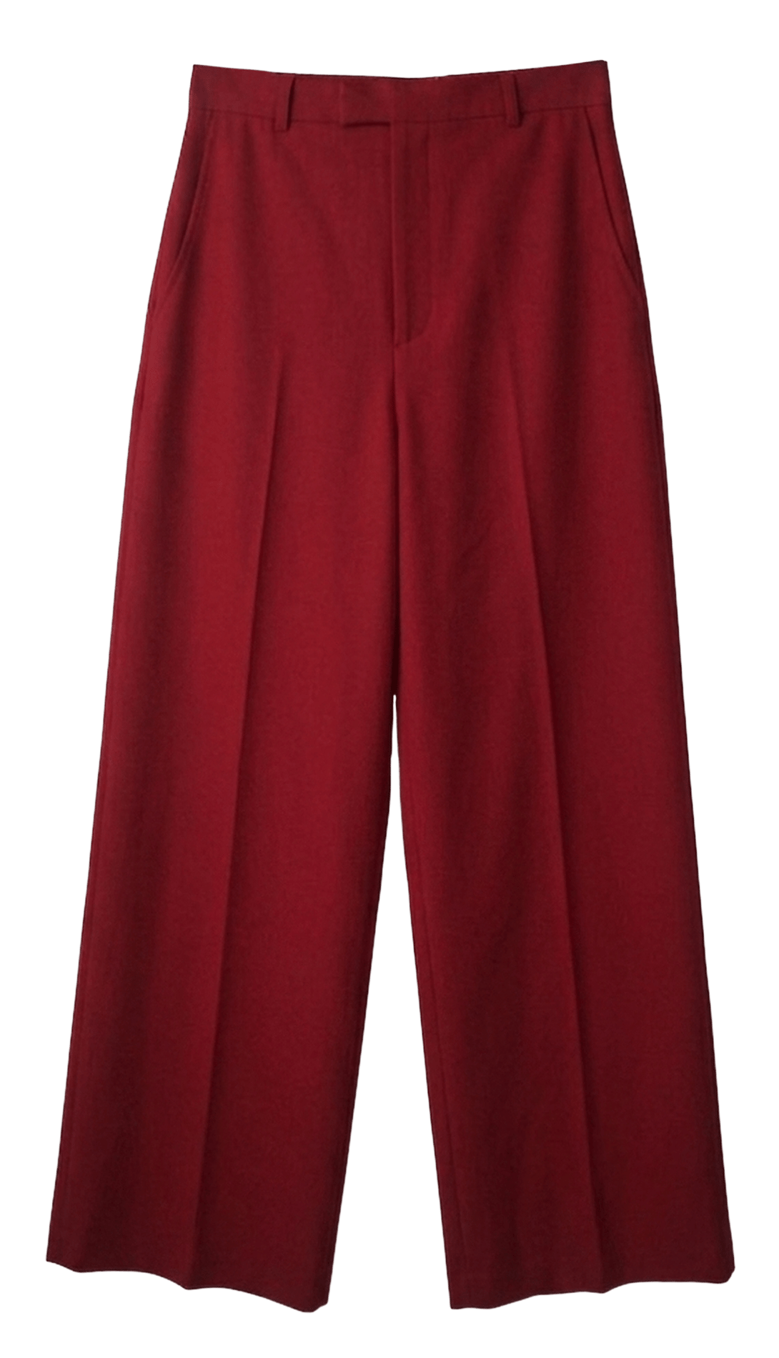 Pantalon de tailleur droit uni IKKS Rouge