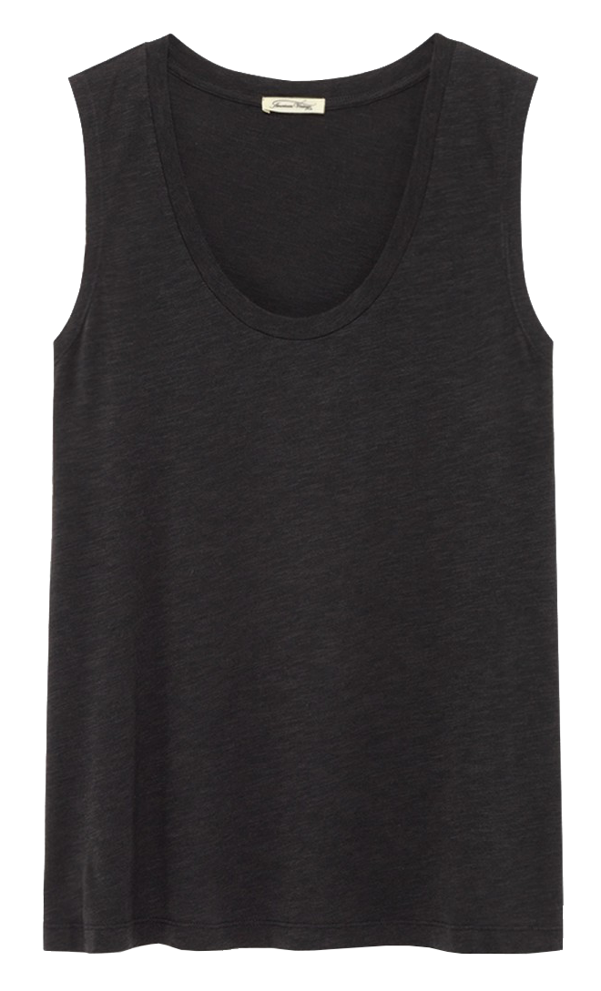 Débardeur col rond en coton mélangé AMERICAN VINTAGE Noir