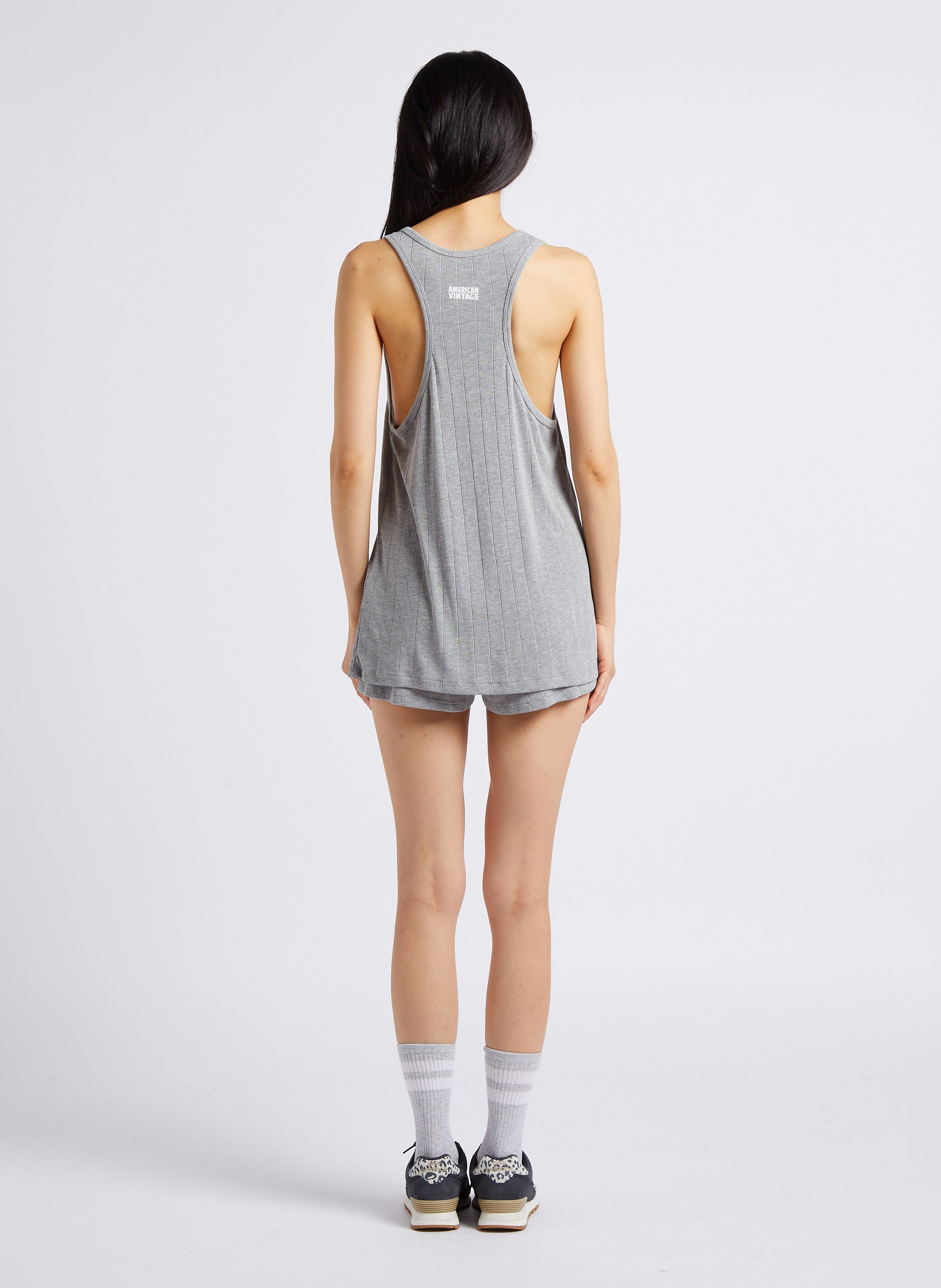 Low-top mixed leather sneakers NEW BALANCE Grey