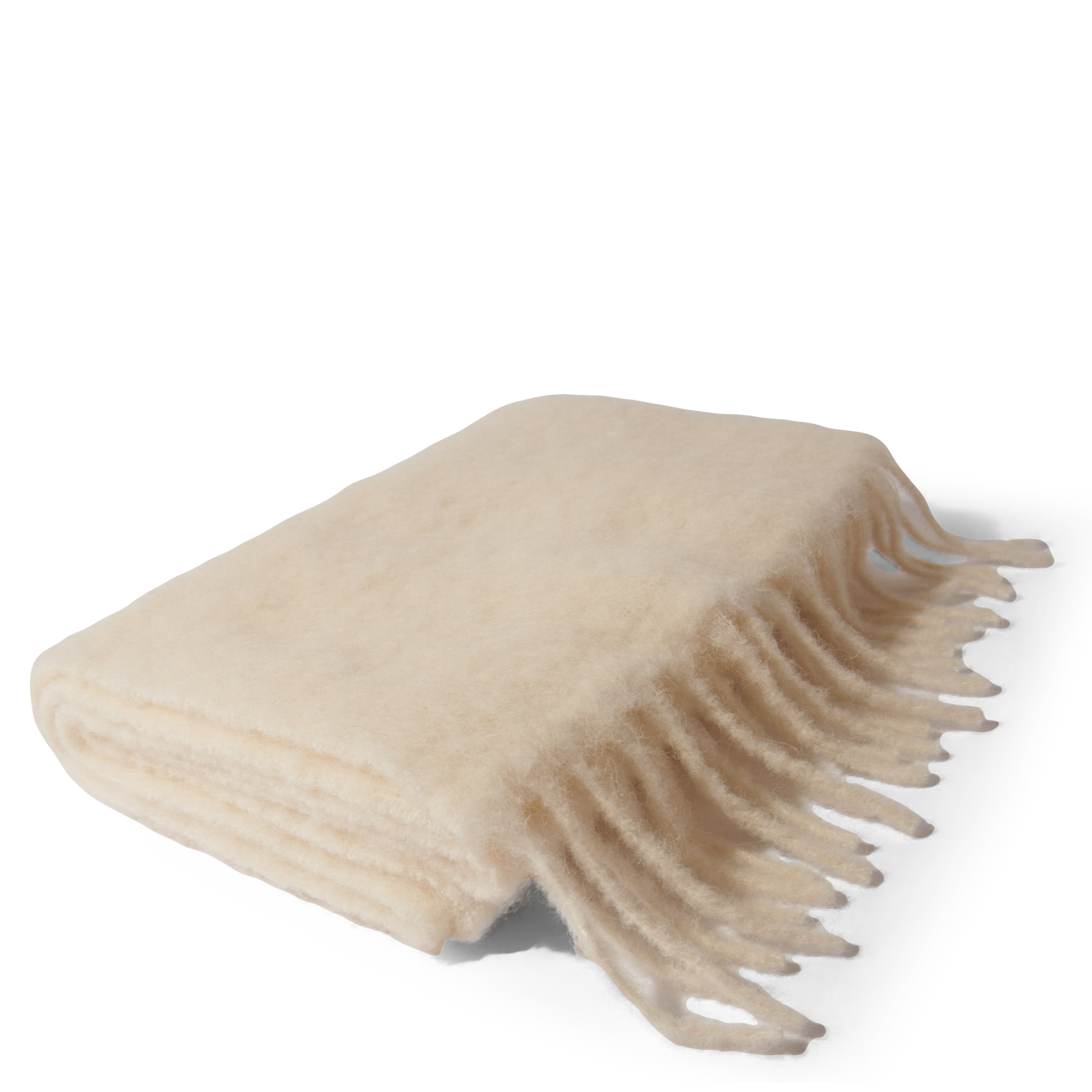 Wool and mohair scarf Beige