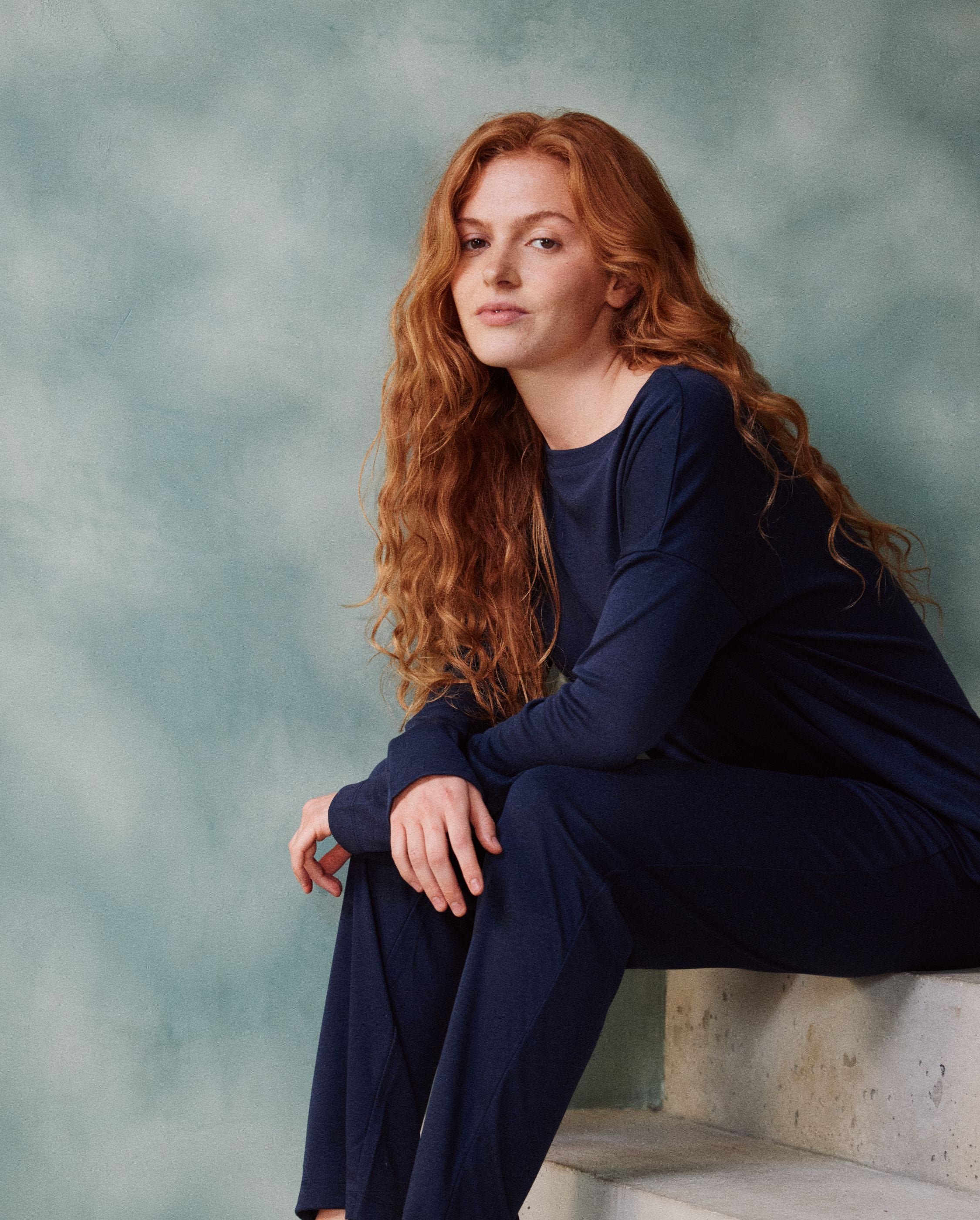 Women's pajama top, navy ANGARDE Blue