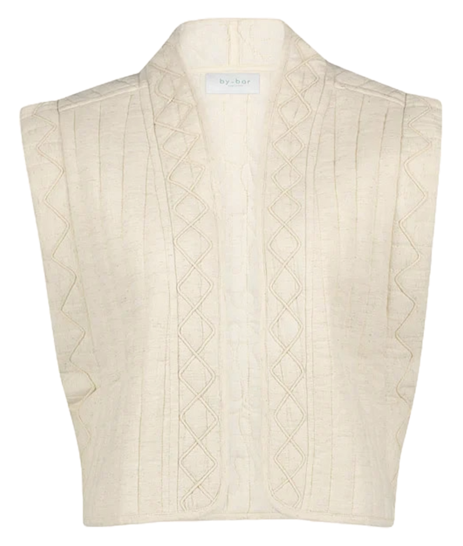 Sleeveless cotton-blend jacket BY BAR Beige