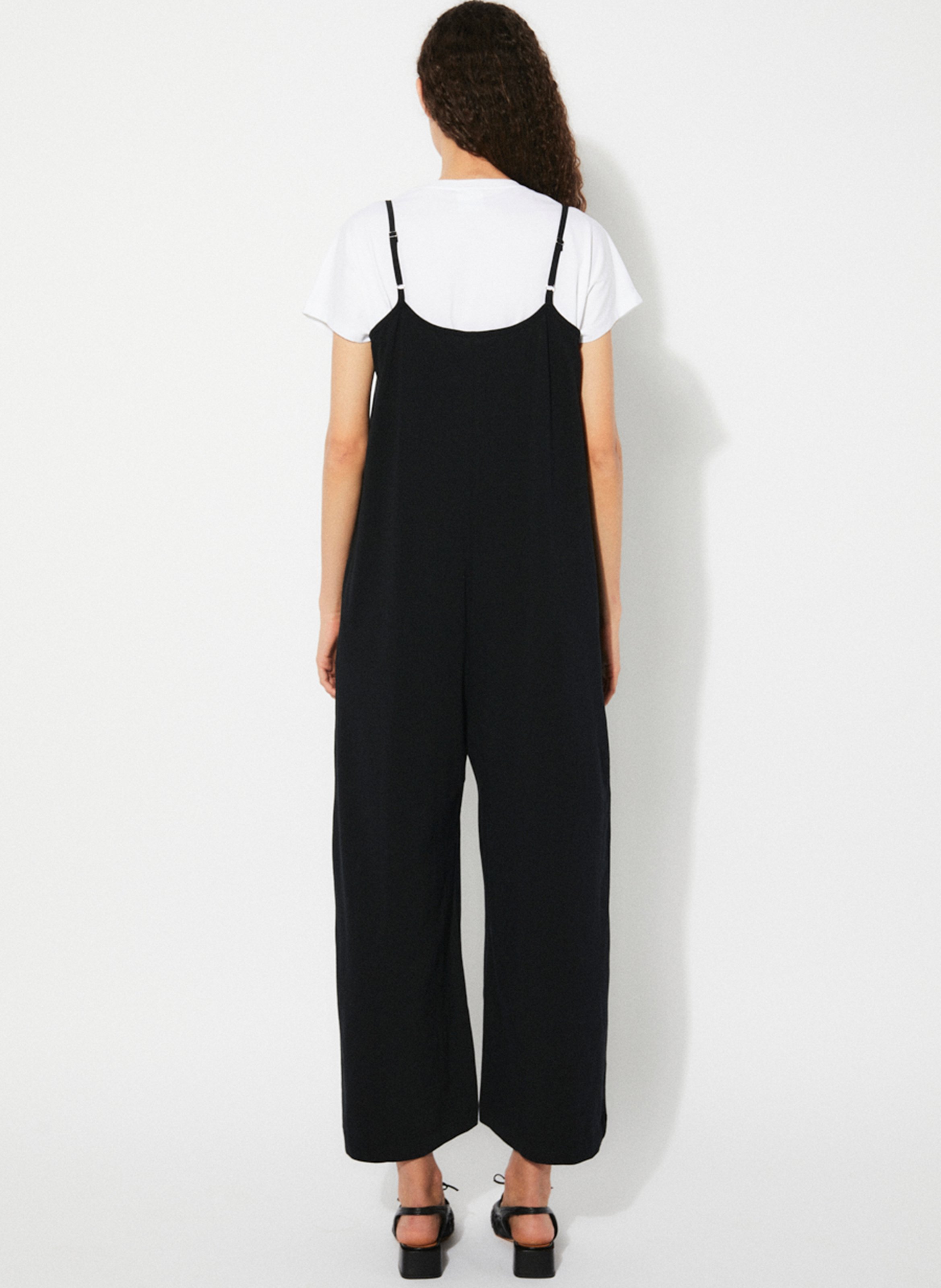Rechte jumpsuit | katoenblend RITA ROW Zwart