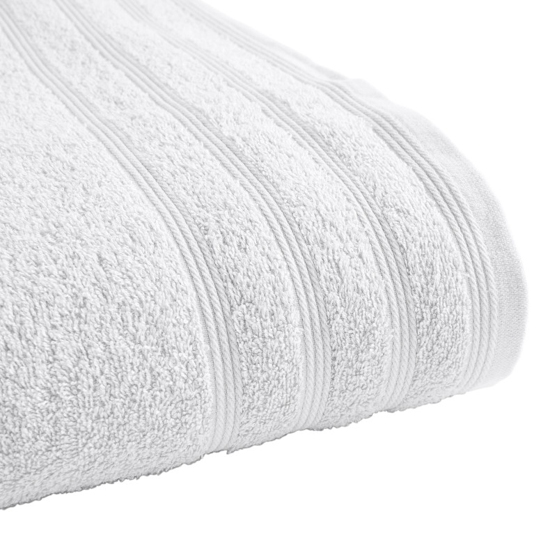 100% combed cotton bath towel COTON PUR White