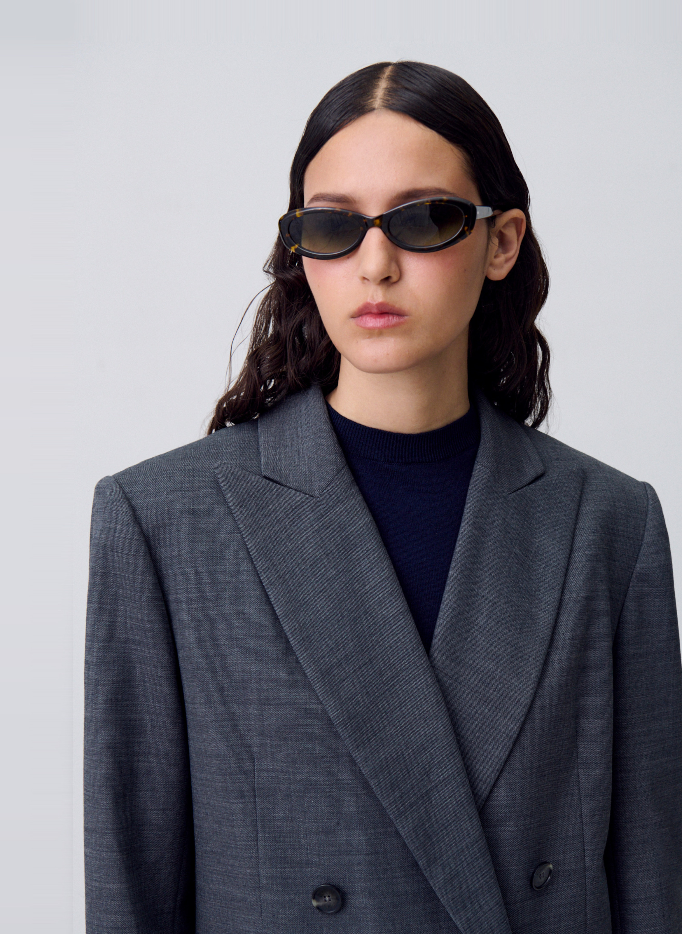 Veste de tailleur en laine mélangée CLAUDIE PIERLOT Gris