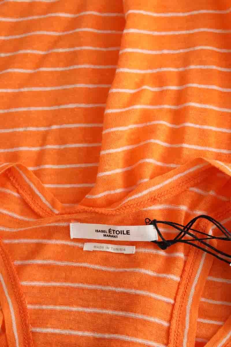 Sleeveless cotton top ISABEL MARANT ÉTOILE - SECONDE MAIN Orange