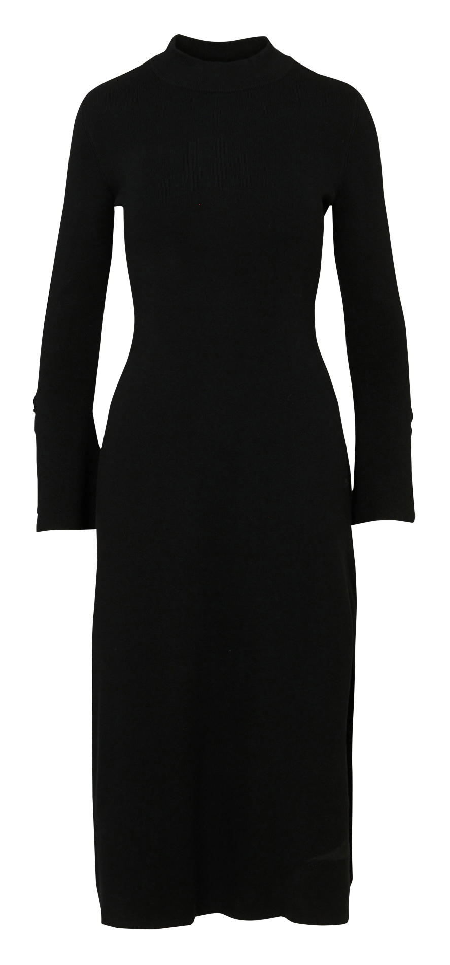 Robe pull longue évasée col montant DES PETITS HAUTS Noir