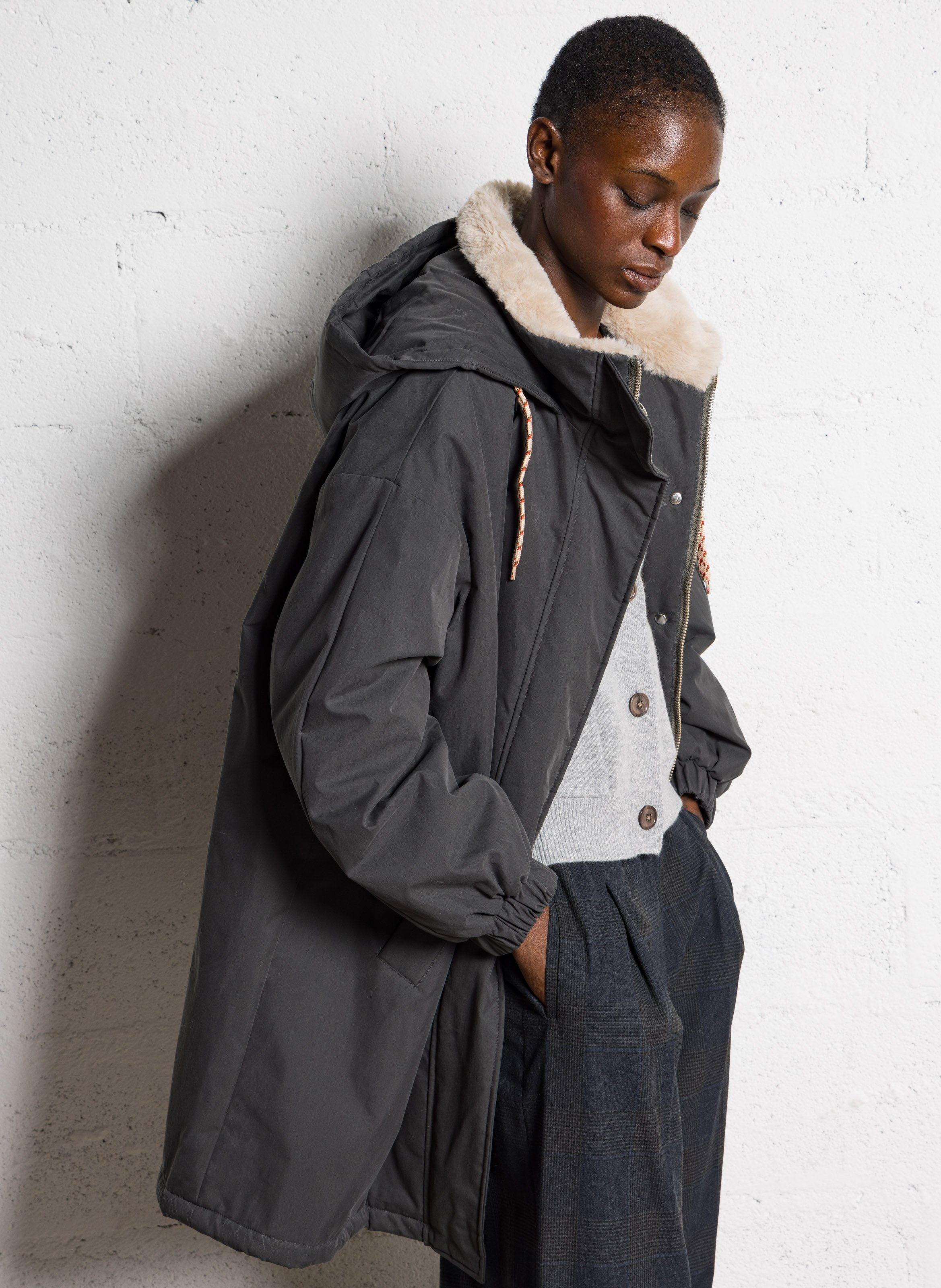 Oversized parka van gemengd katoen BELLEROSE