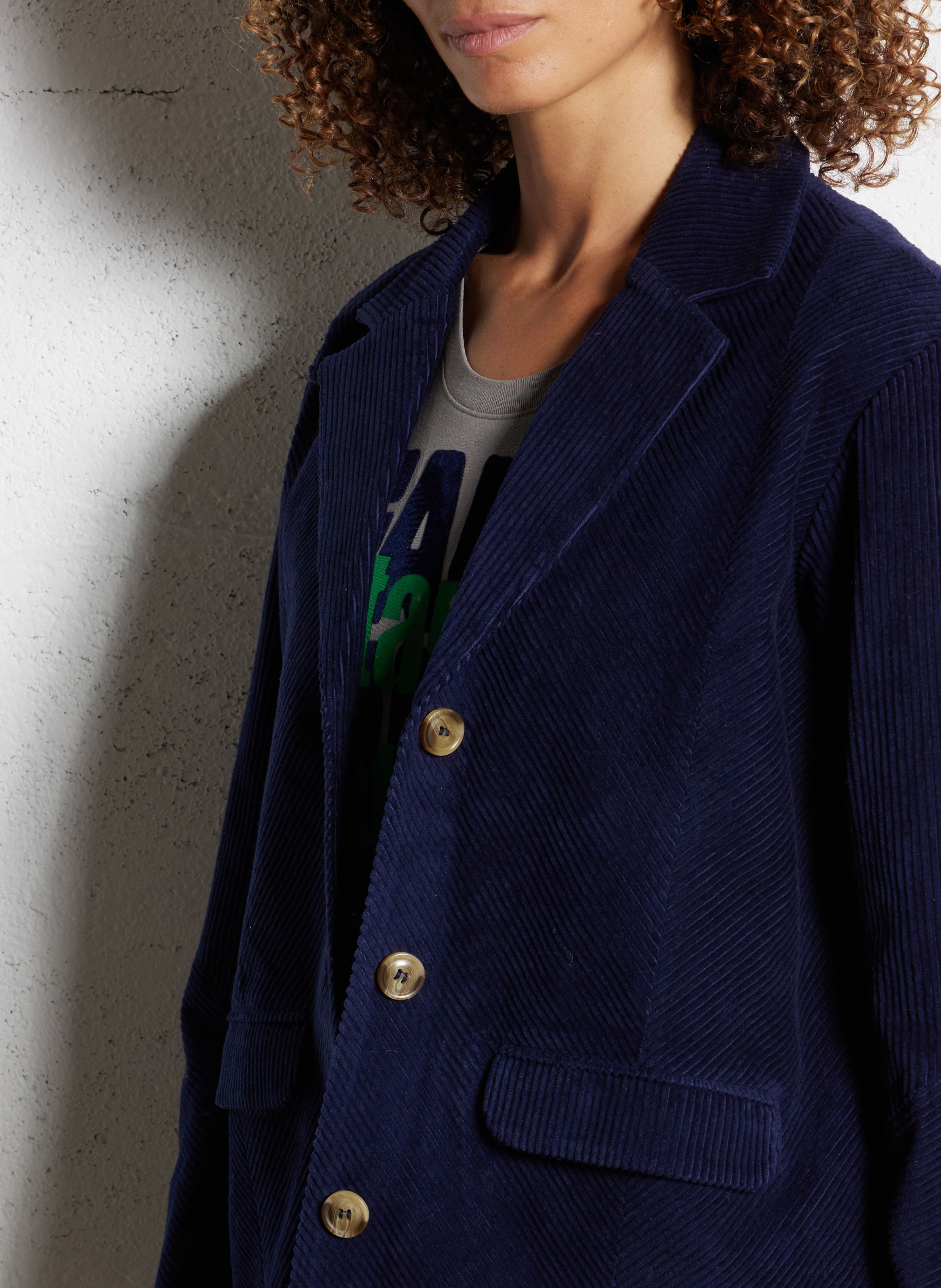Blazer van corduroy LEON & HARPER Blauw