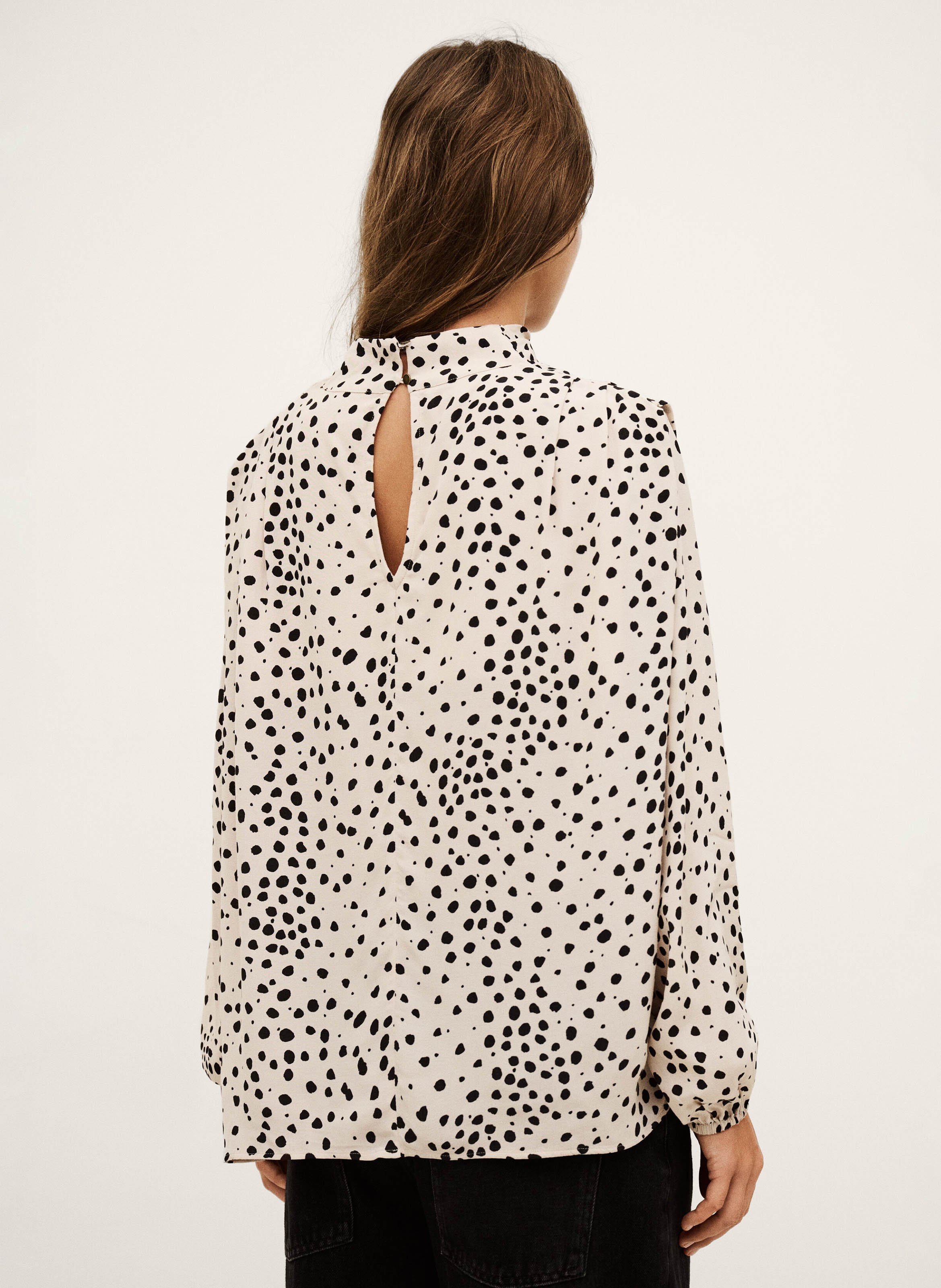 Top col montant à pois BA&SH Beige