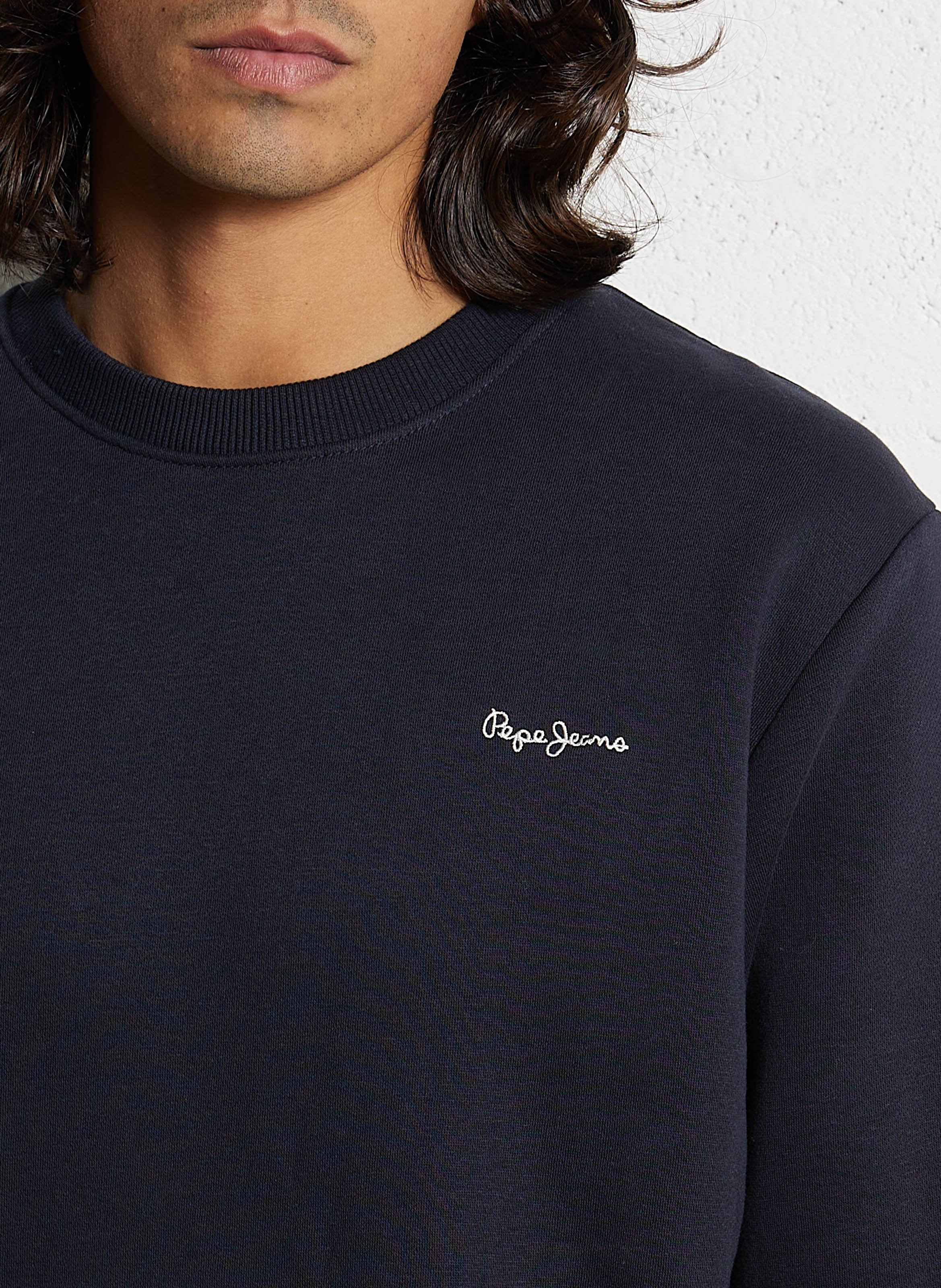 Cotton-mix round-neck sweatshirt PEPE JEANS Blue