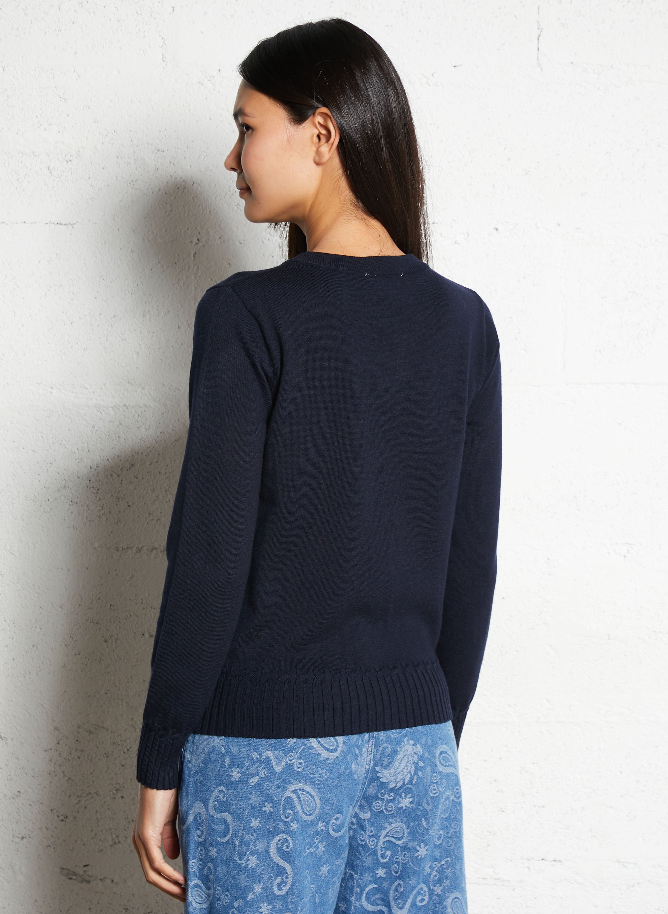 Fitted round neck sweater LA PETITE ETOILE Blue