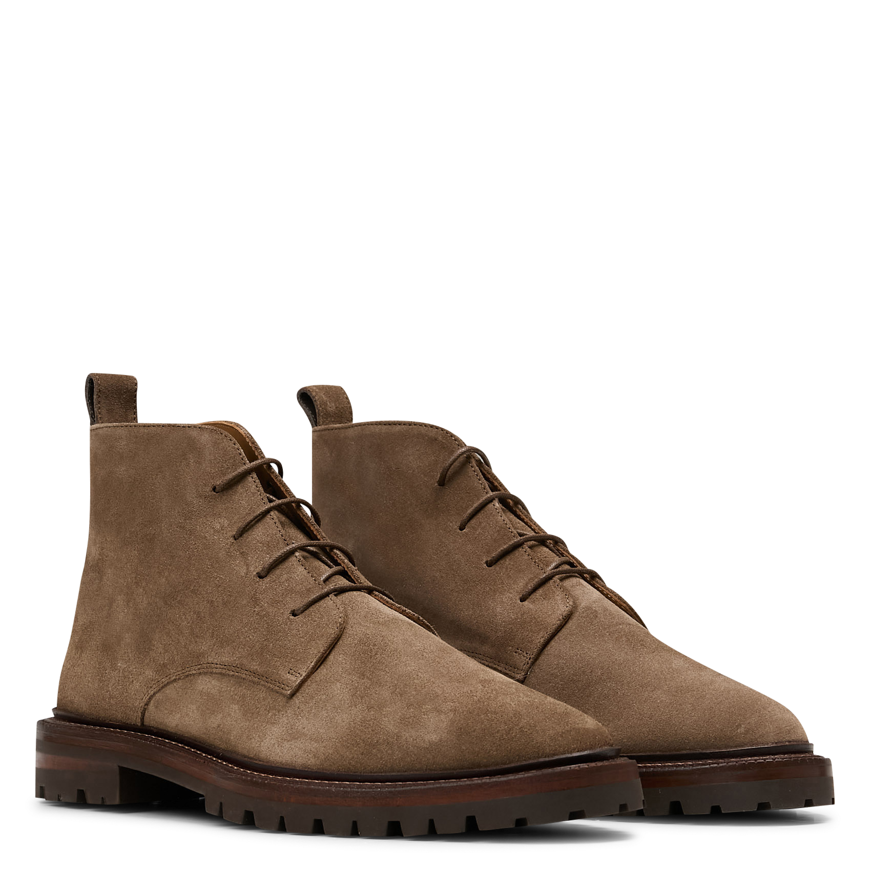 Boots à lacets en cuir suédé BOBBIES Marron