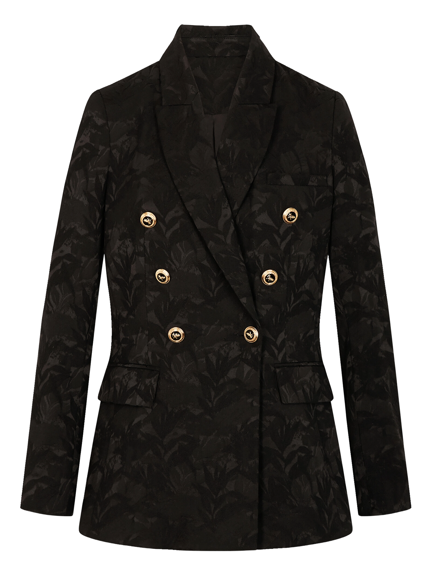 Veste tailleur en jacquard imprimé MORGAN Noir