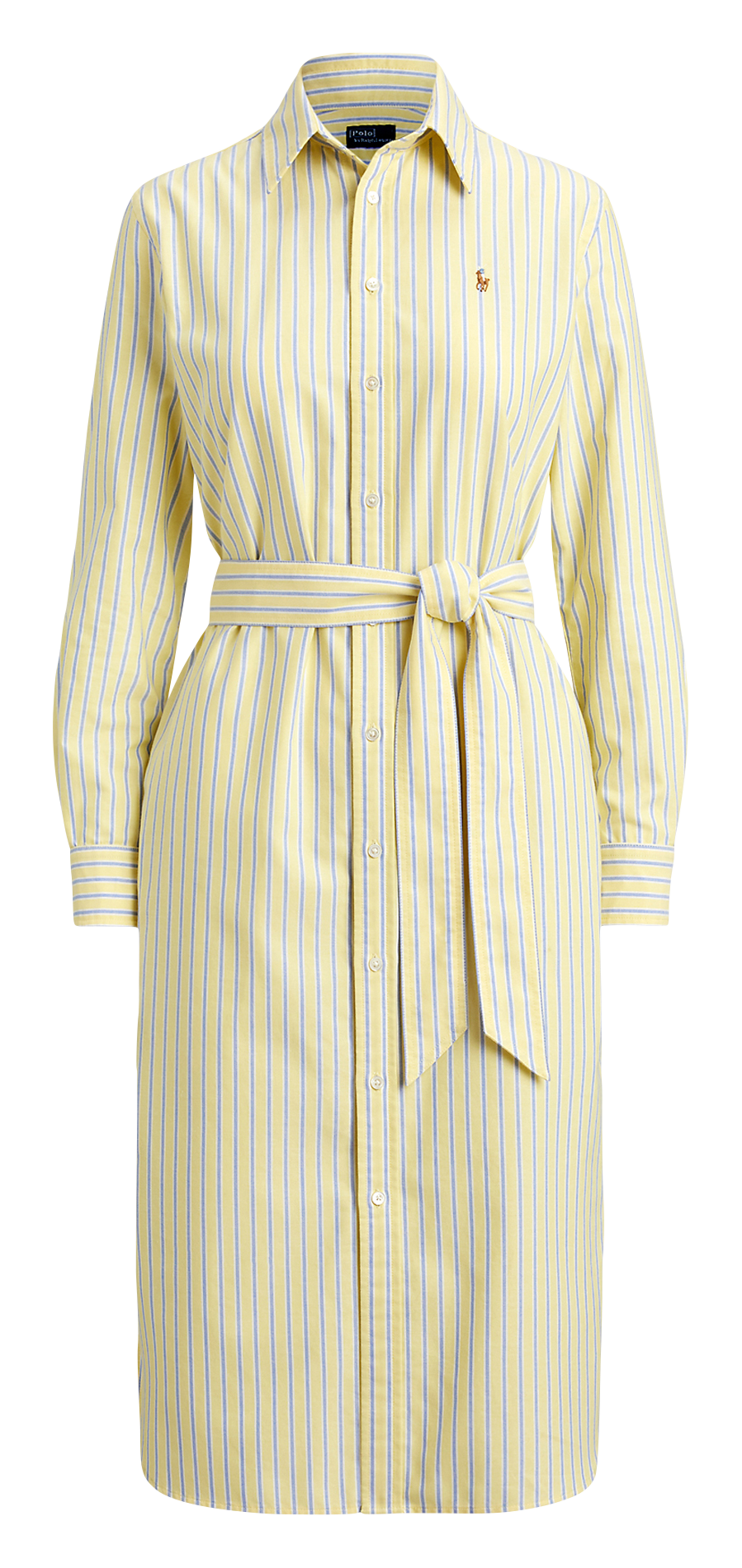 Robe chemise midi ceinturée en coton POLO RALPH LAUREN