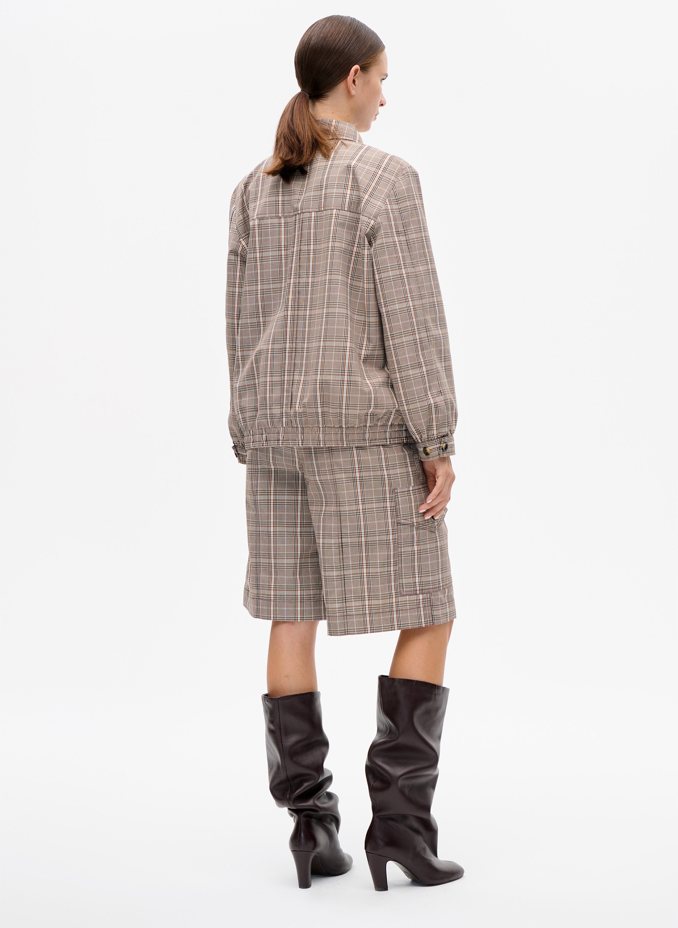 Printed straight Bermuda shorts BAUM UND PFERDGARTEN Brown