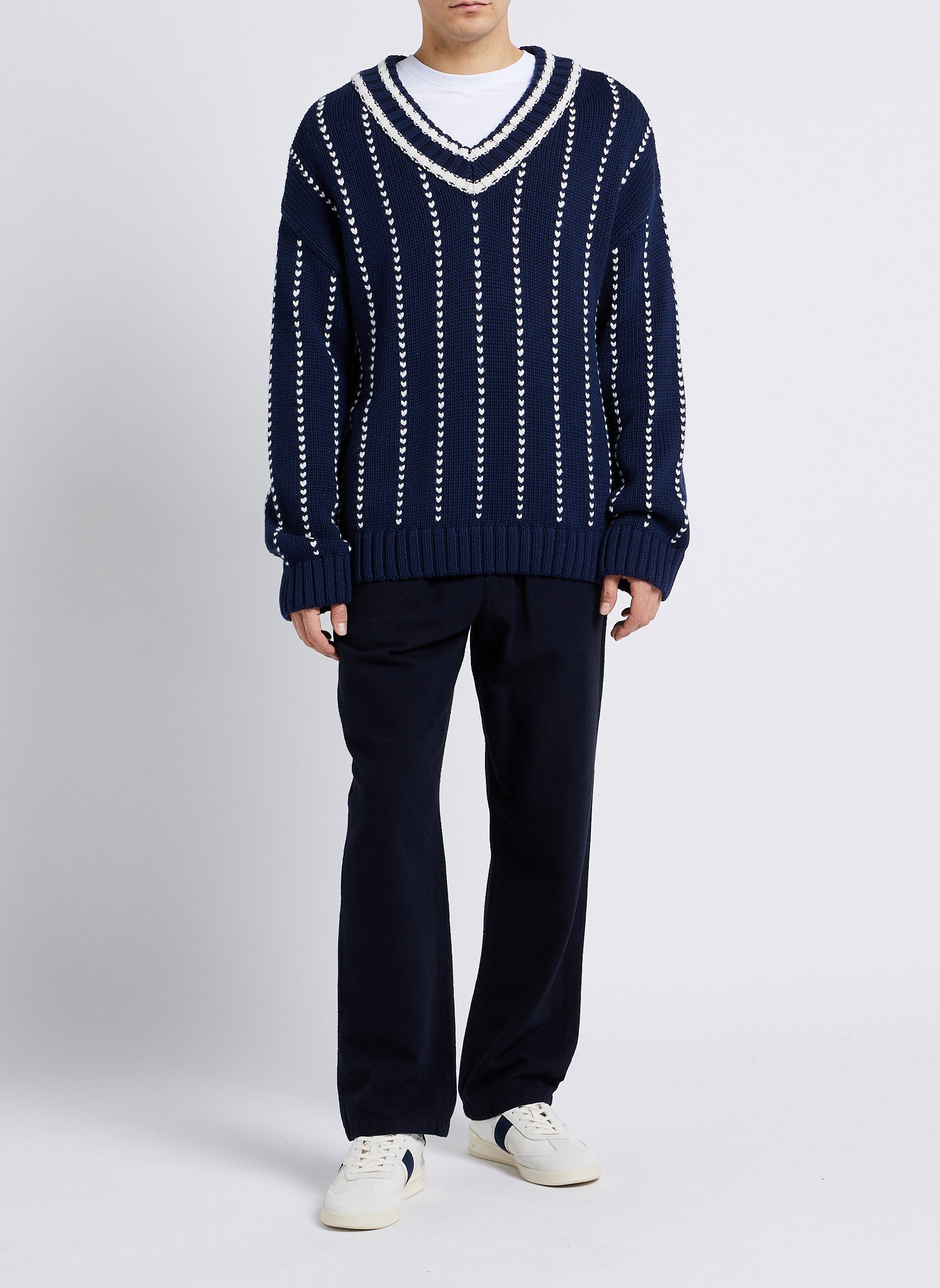 Pantalon droit en coton biologique KNOWLEDGE COTTON APPAREL Bleu