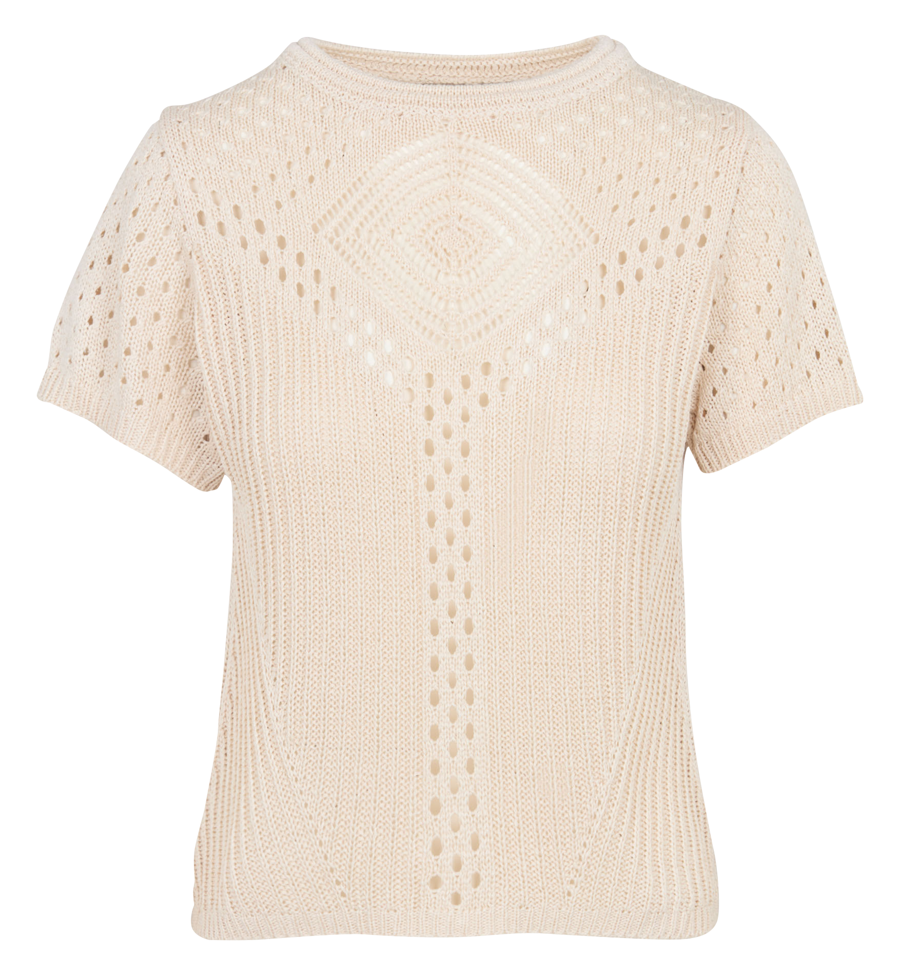 Kurzarm-Pullover aus Häkelstrick LA FEE MARABOUTEE