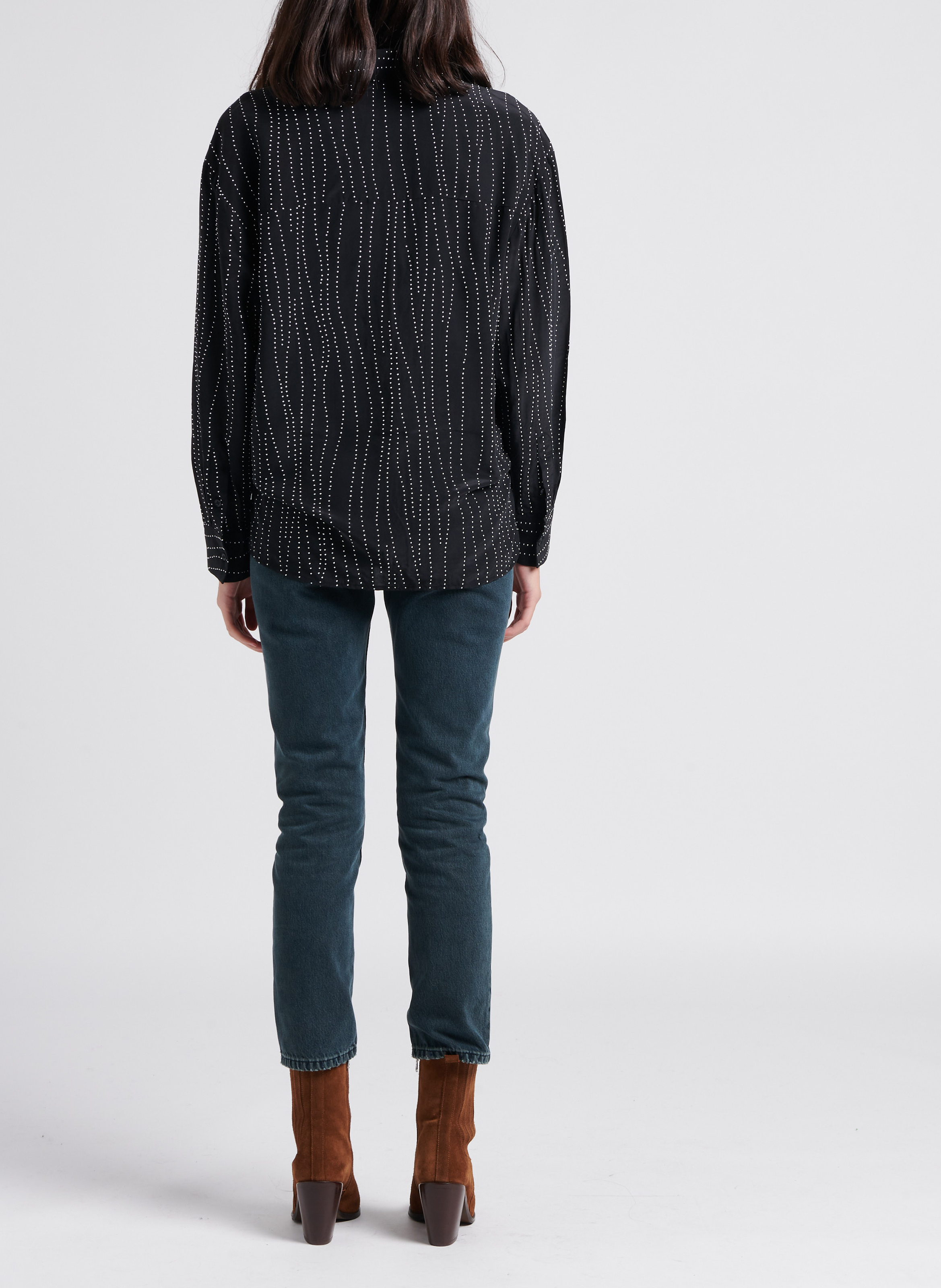 Chemise fluide à studs all over IRO Noir