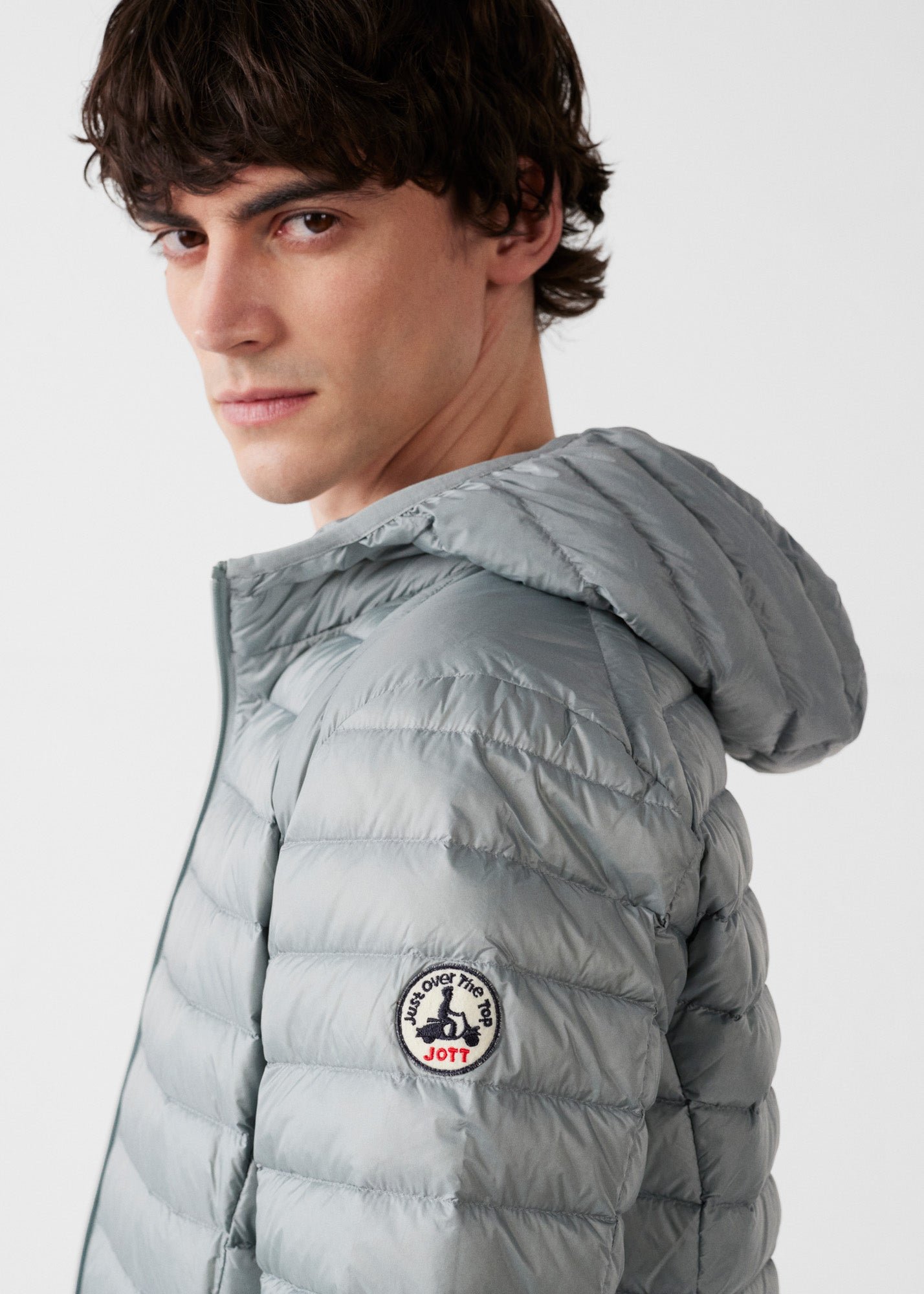 Lightweight hooded puffer jacket nico JOTT Grey
