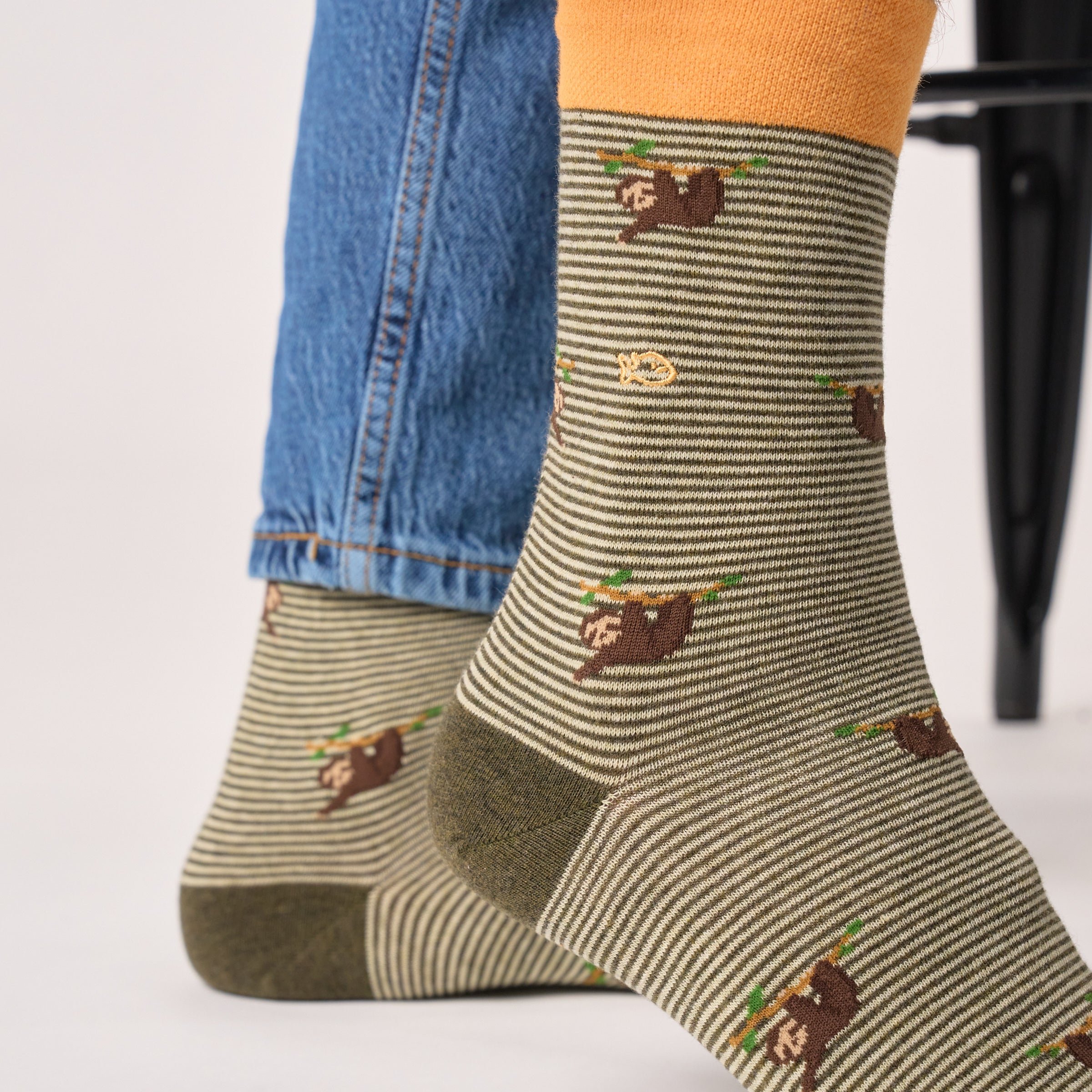 Combed Cotton Animal Socks BILLYBELT Brown