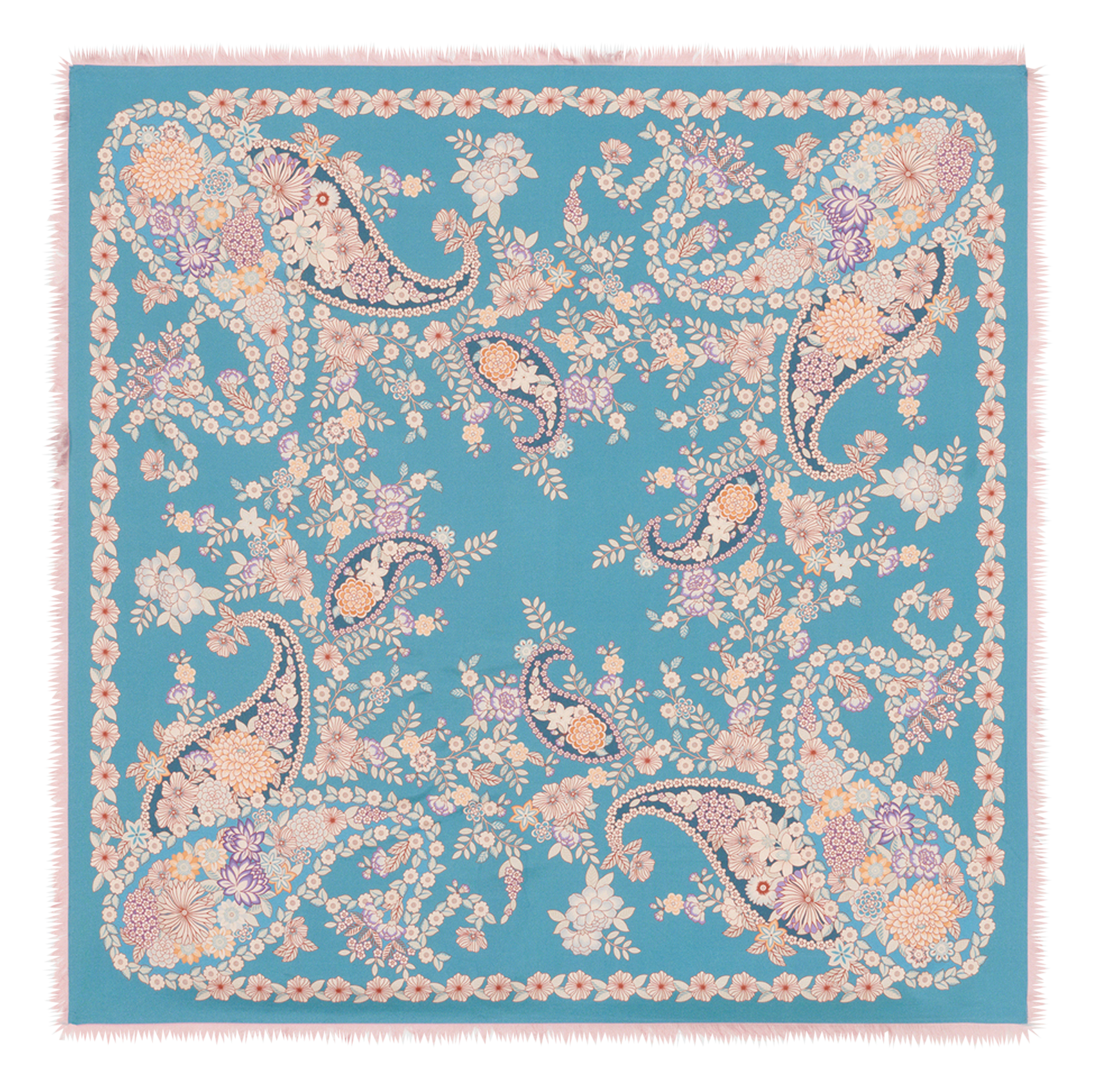 Floral printed silk scarf GERARD DAREL Green