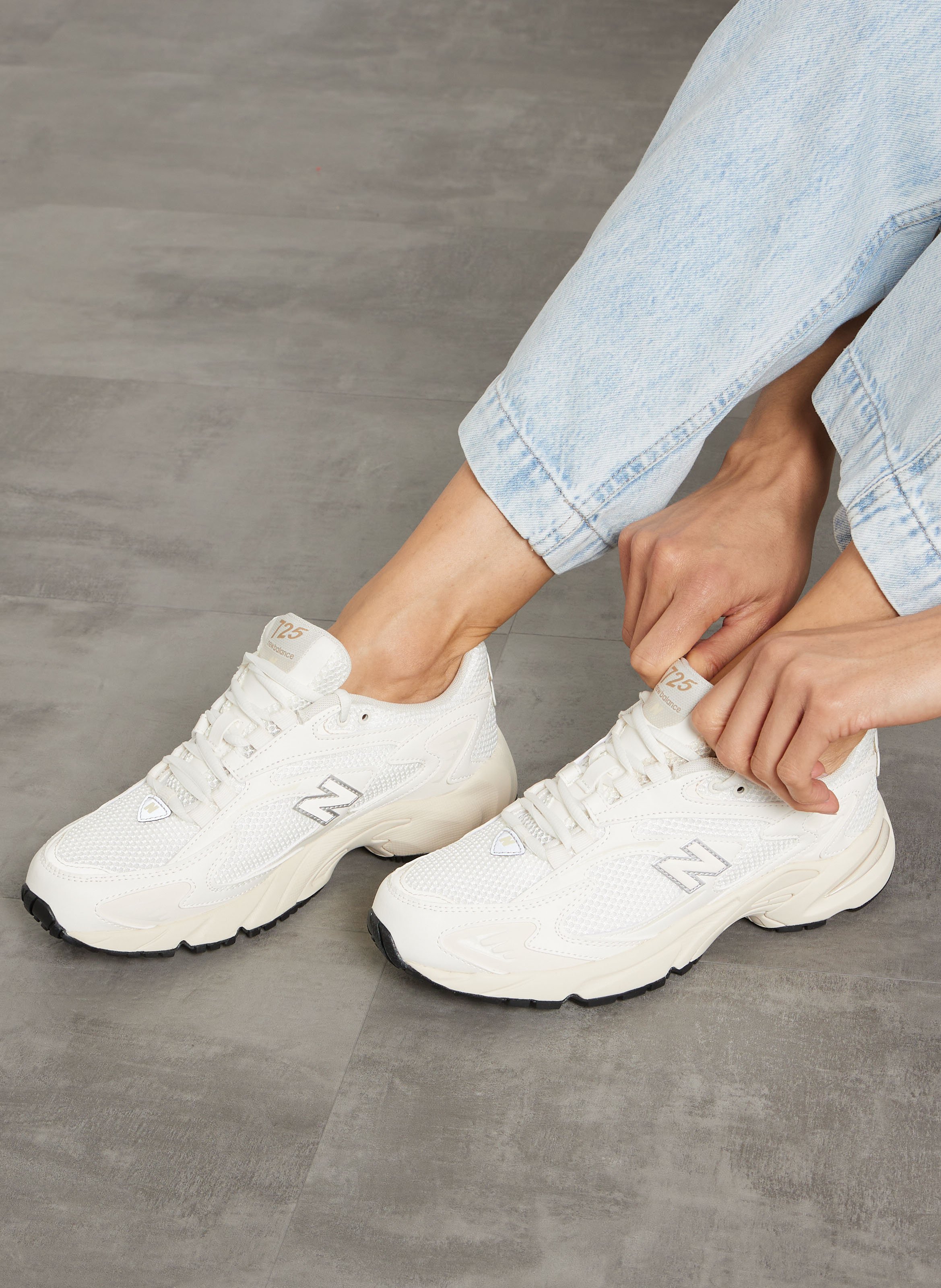 Flache Sneaker zum Schnüren NEW BALANCE Weiss