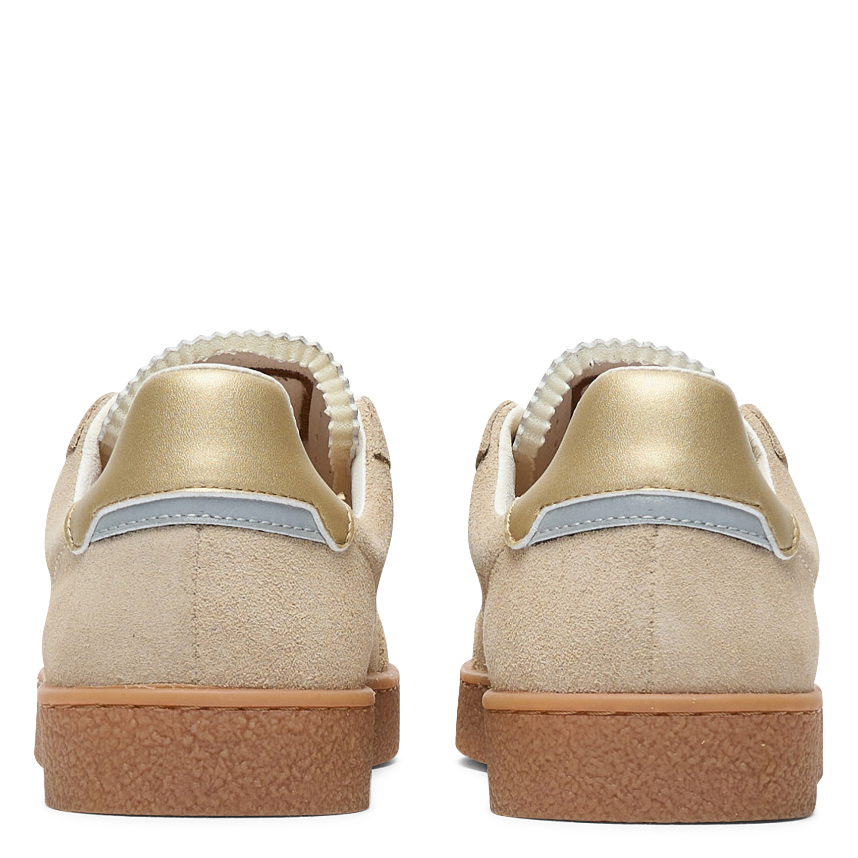 Suede leather low-top sneakers FAGUO Beige