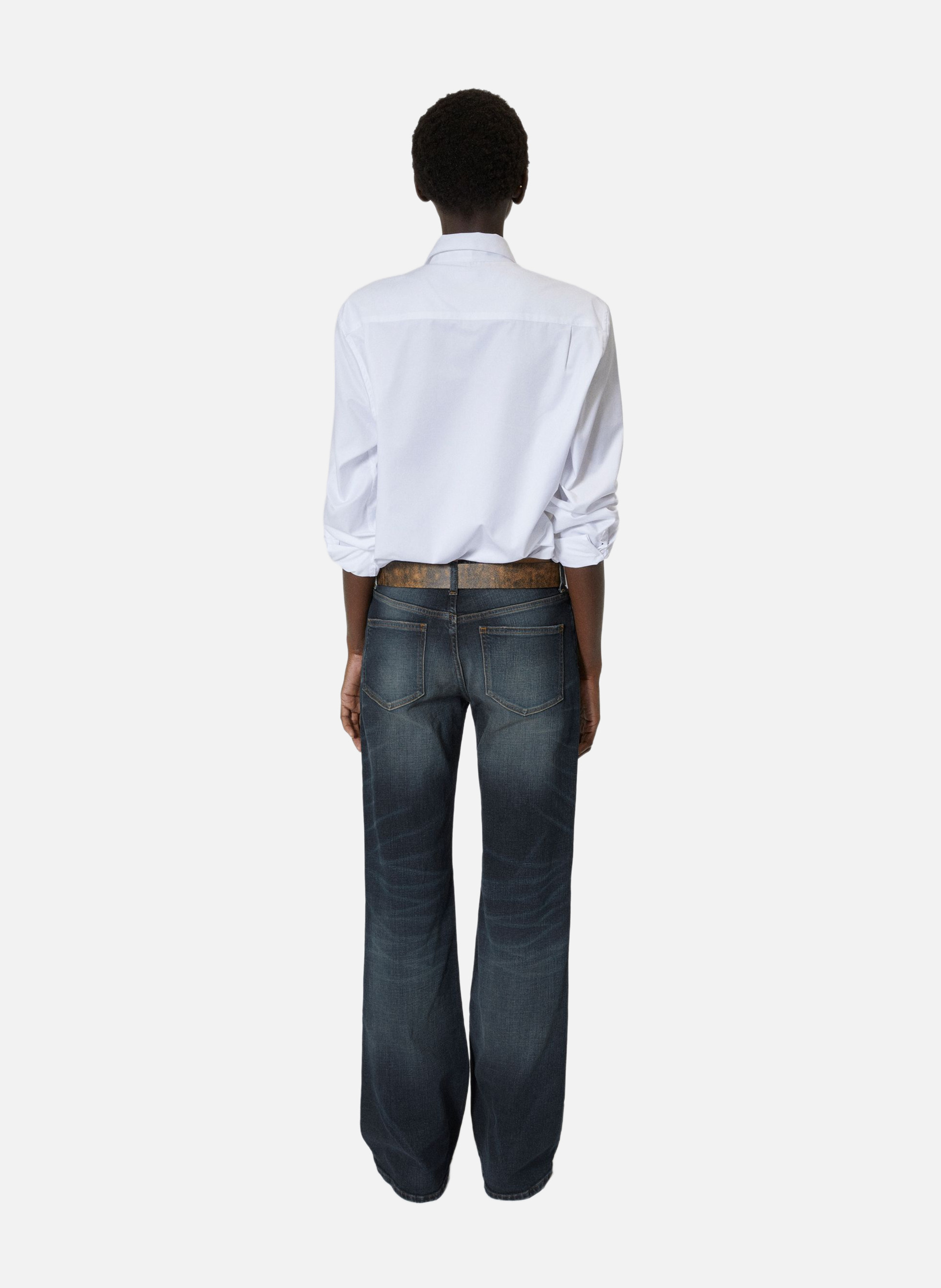 Bootcut jeans with abrasions THE KOOPLES Blue