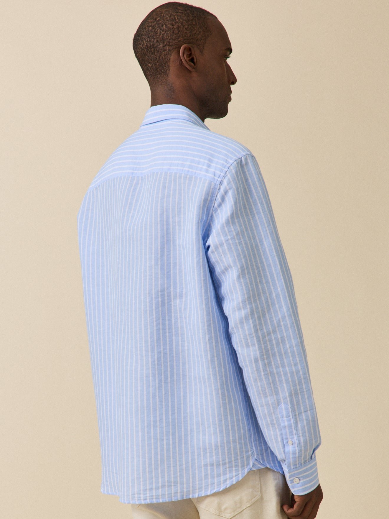Contemporary cut striped shirt CYRILLUS Blue